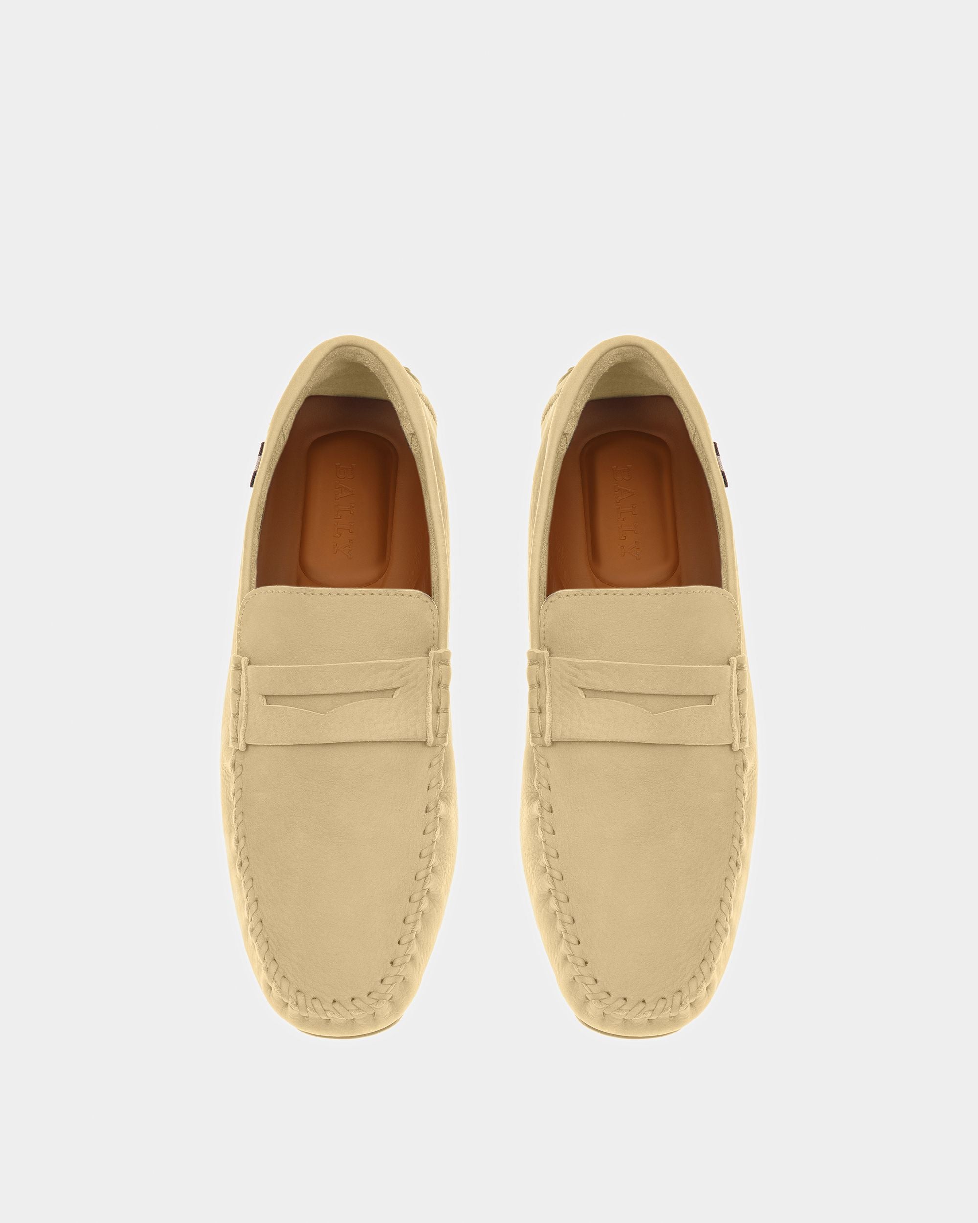 Pier Zapatos Driver De Piel Color Fósil - Hombre - Bally - 02