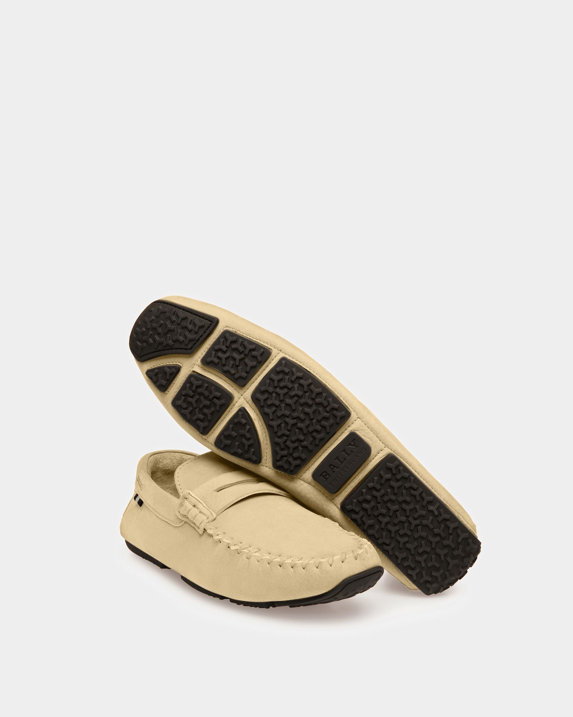 Pier Zapatos Driver De Piel Color Fósil - Hombre - Bally - 05