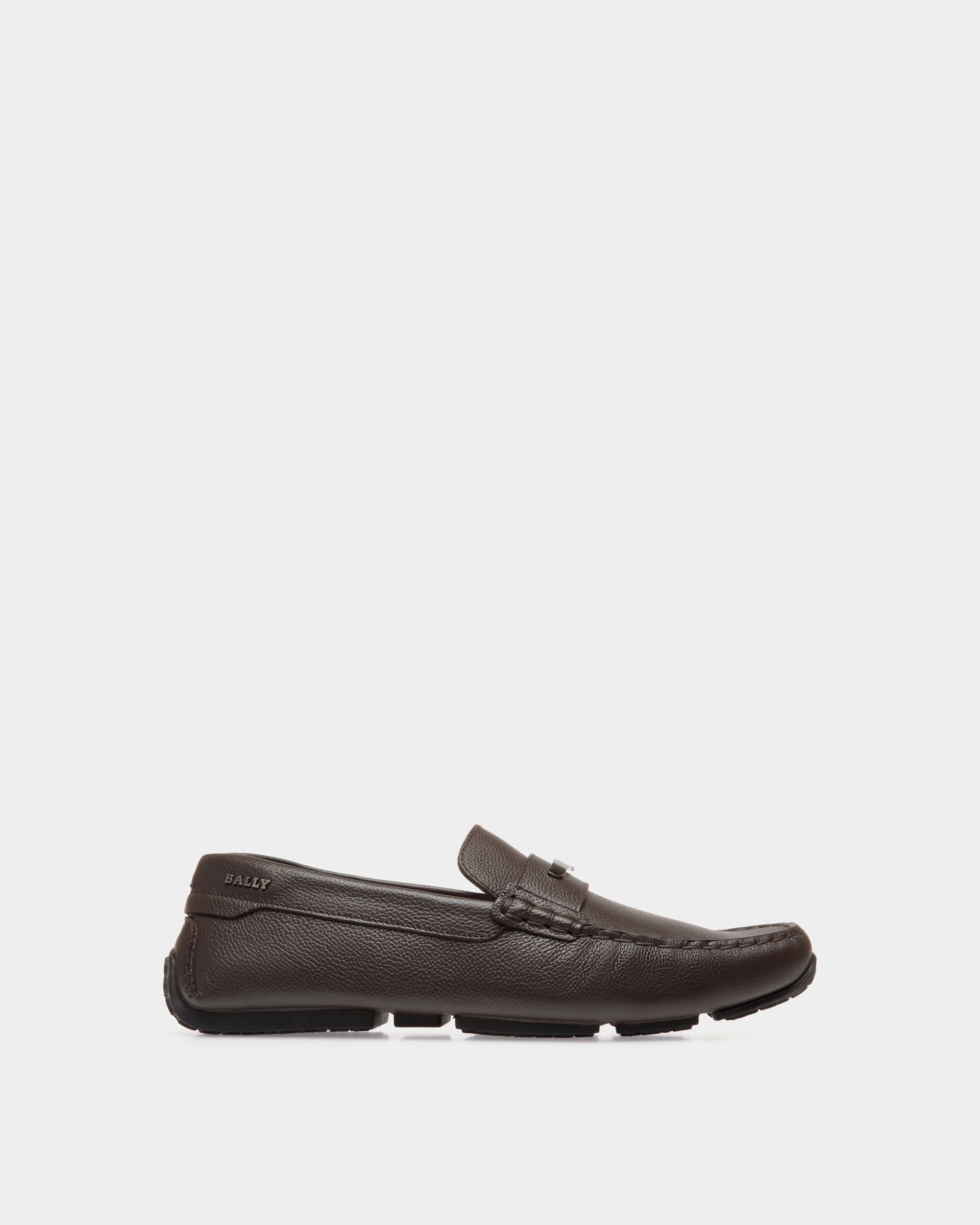 Pilot Drivers In Brown Leather - Men's - Bally - 01
