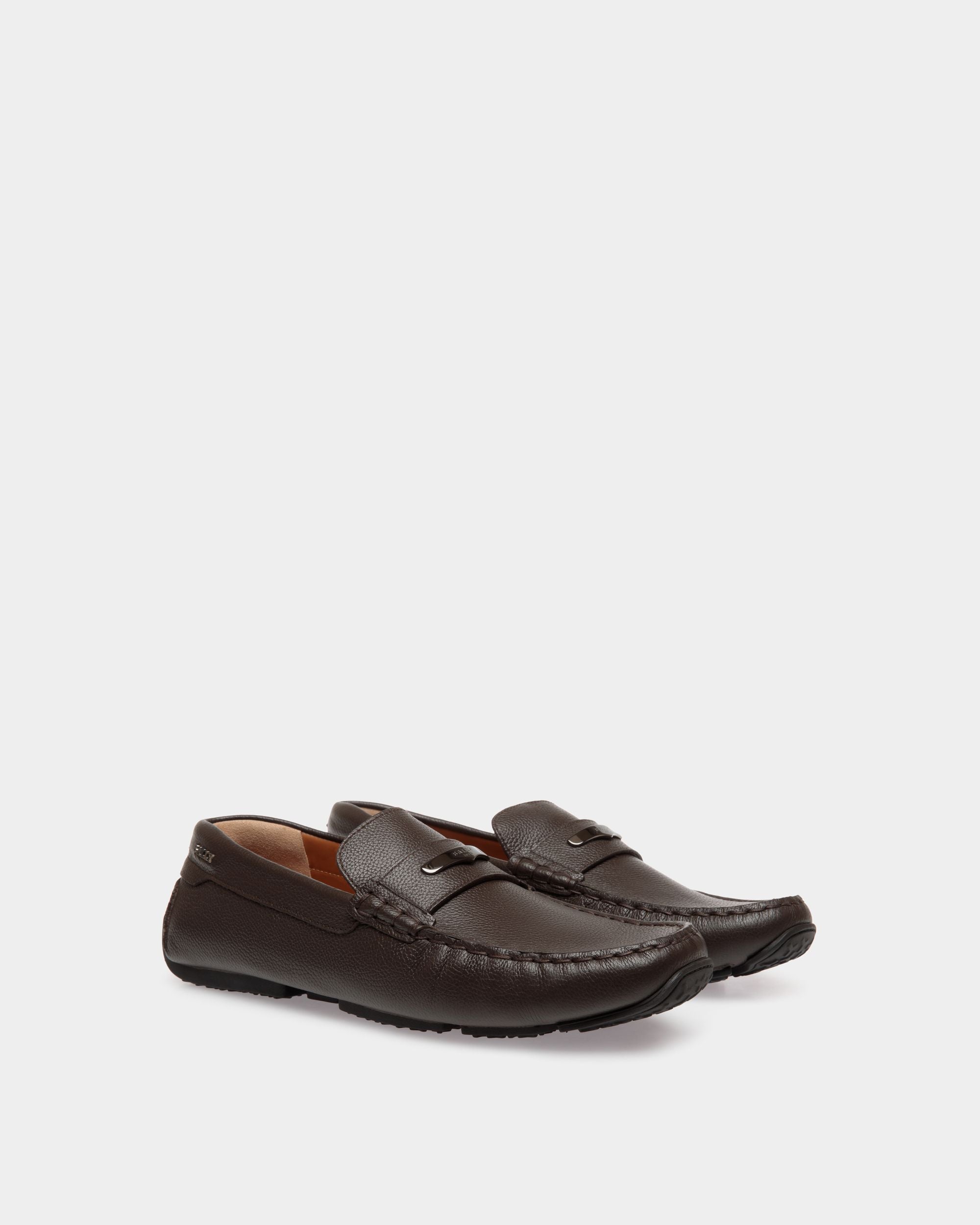 Pilot Drivers In Brown Leather - Men's - Bally - 02