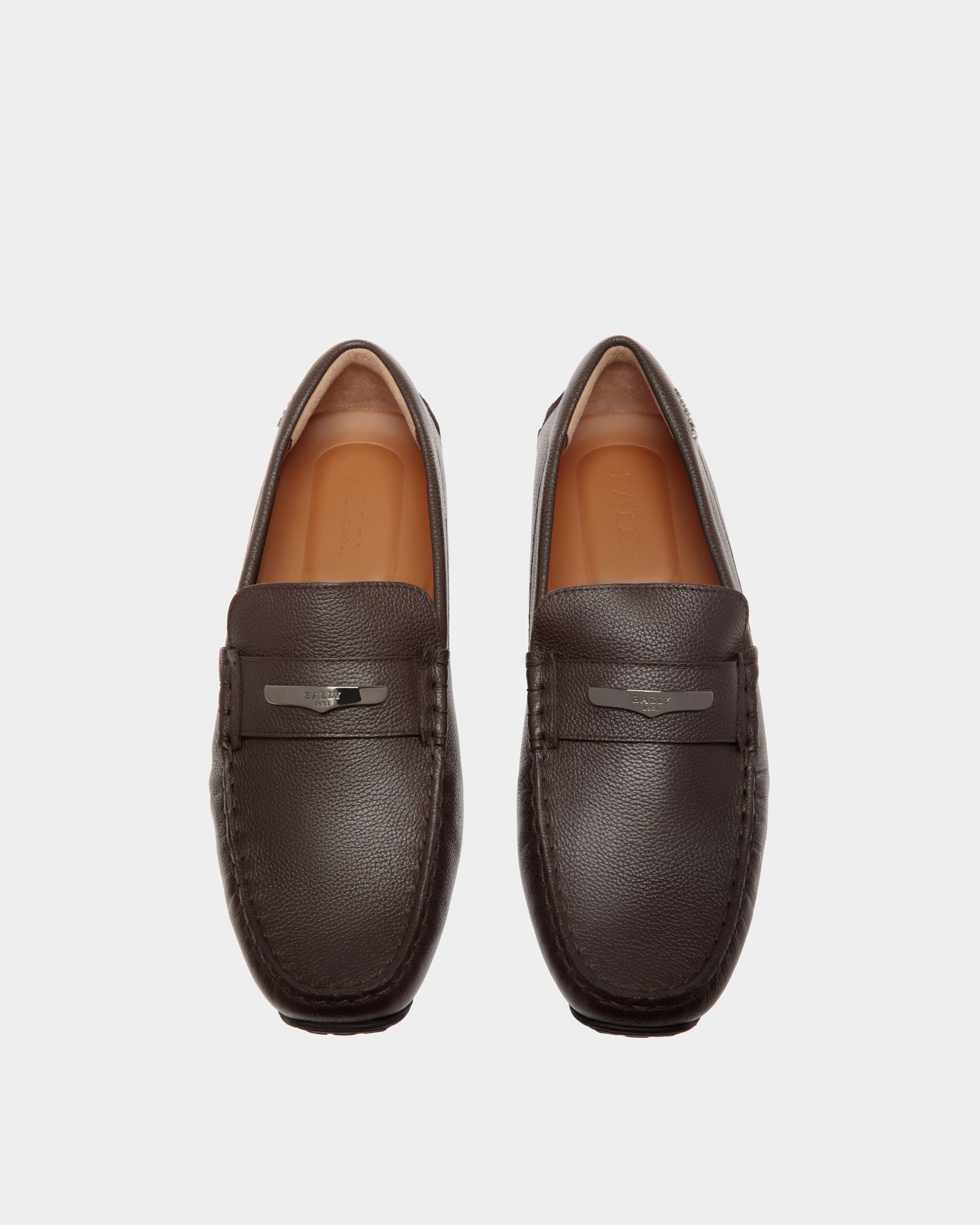 Pilot Drivers In Brown Leather - Men's - Bally - 04
