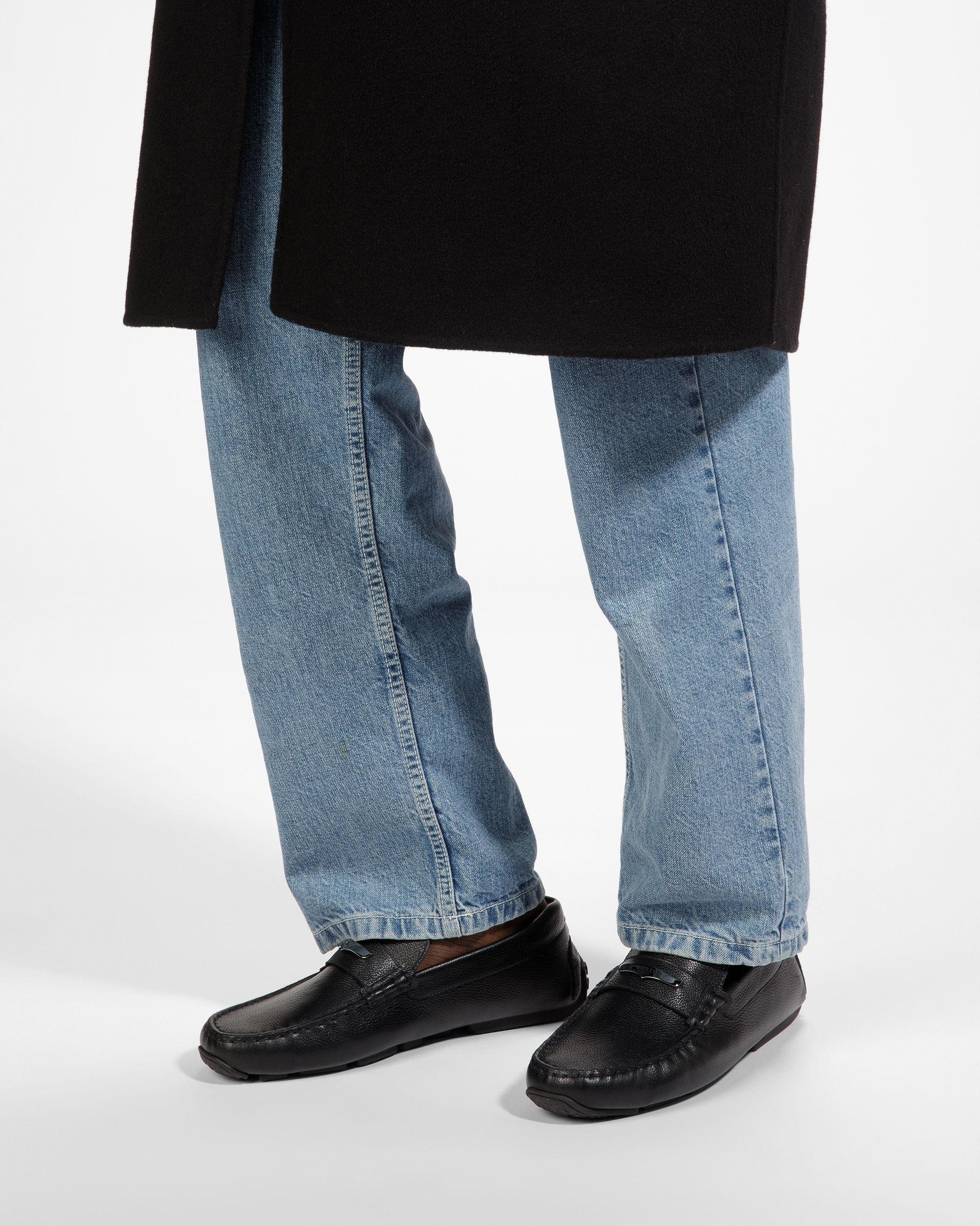 Pivial Leather Drivers In Black - Men's - Bally - 07