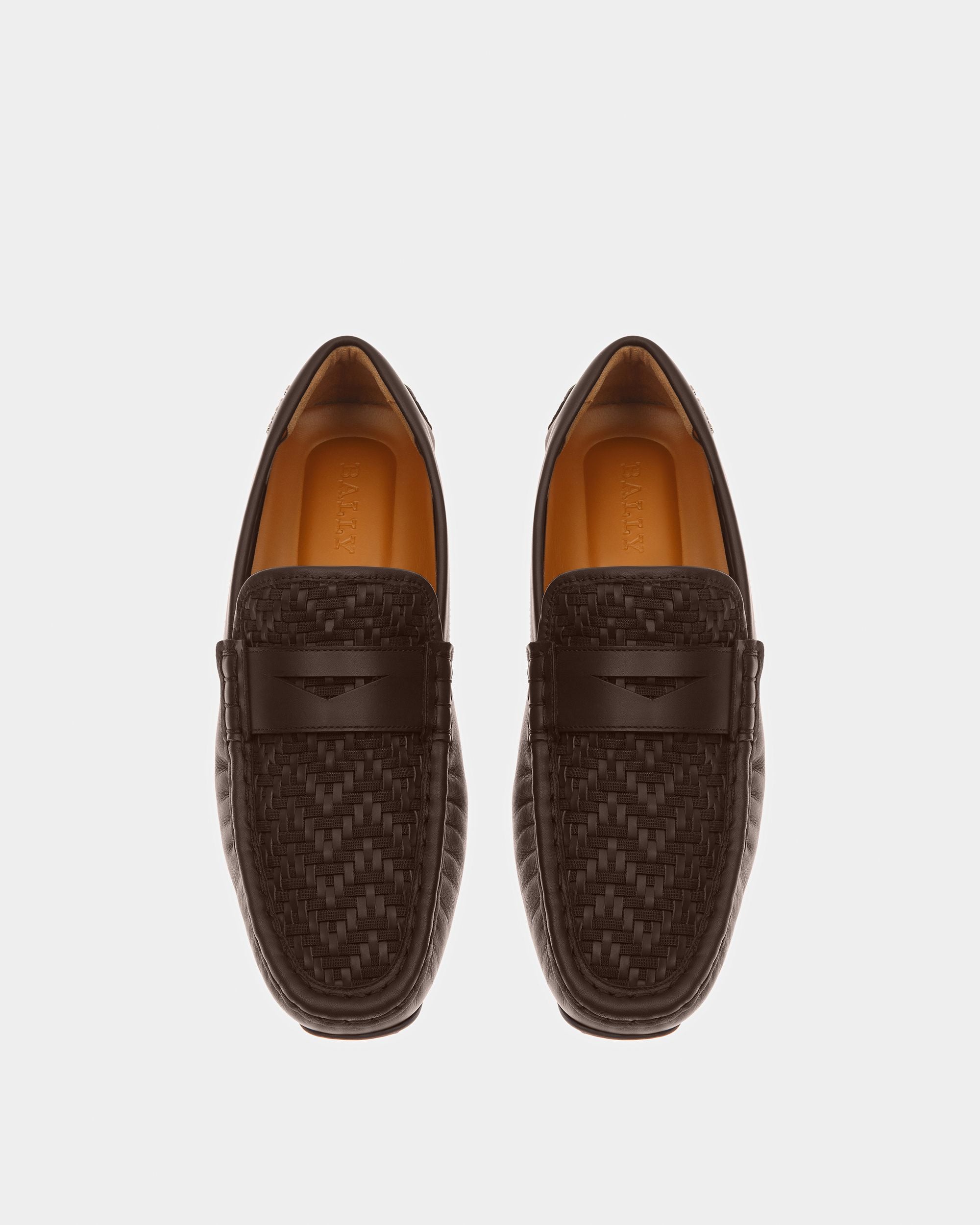 Pilos Zapatos Driver De Piel En Marrón - Hombre - Bally - 02
