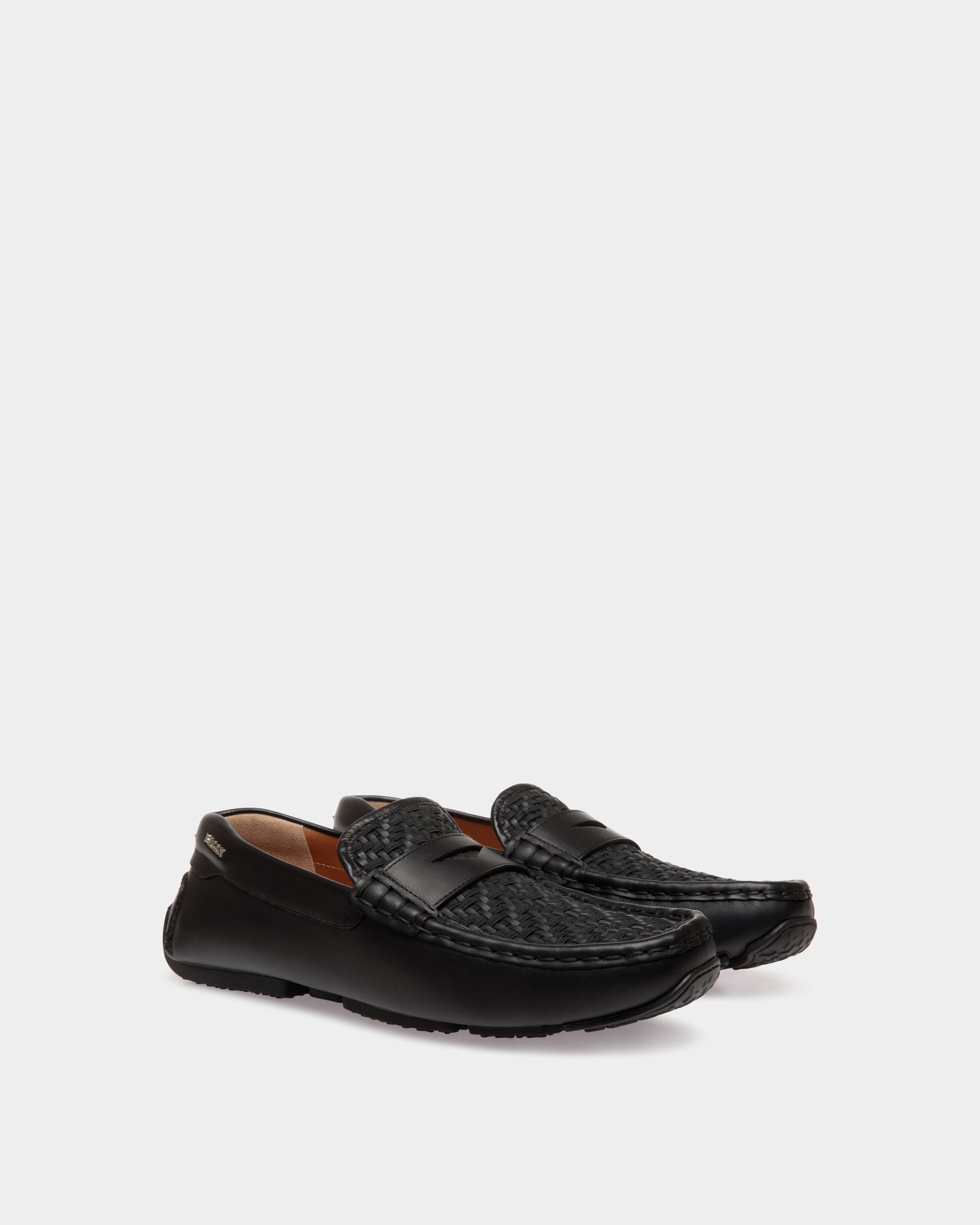 Pilot Drivers In Black Leather - Men's - Bally - 02