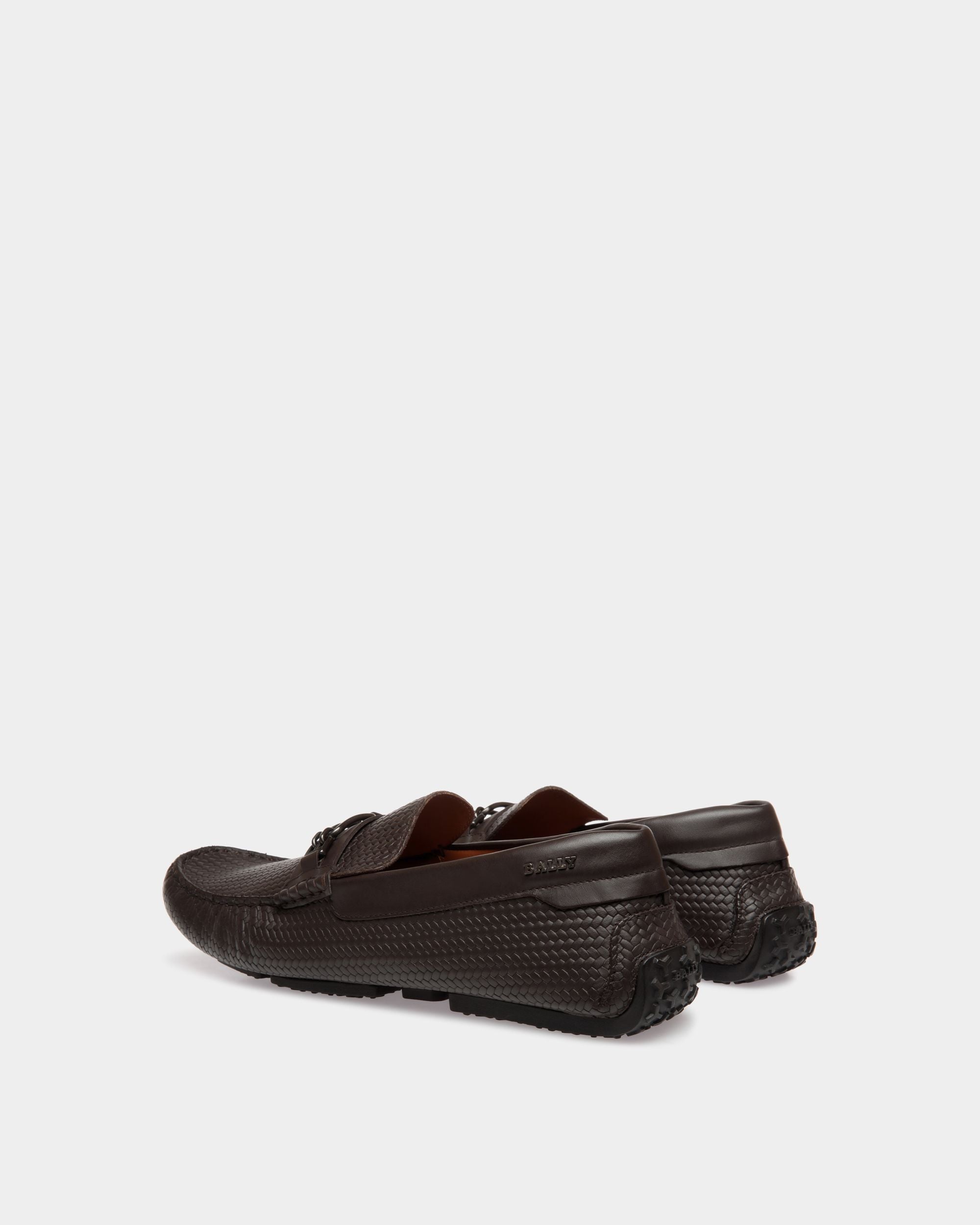 Pilot Drivers In Brown Leather - Men's - Bally - 03