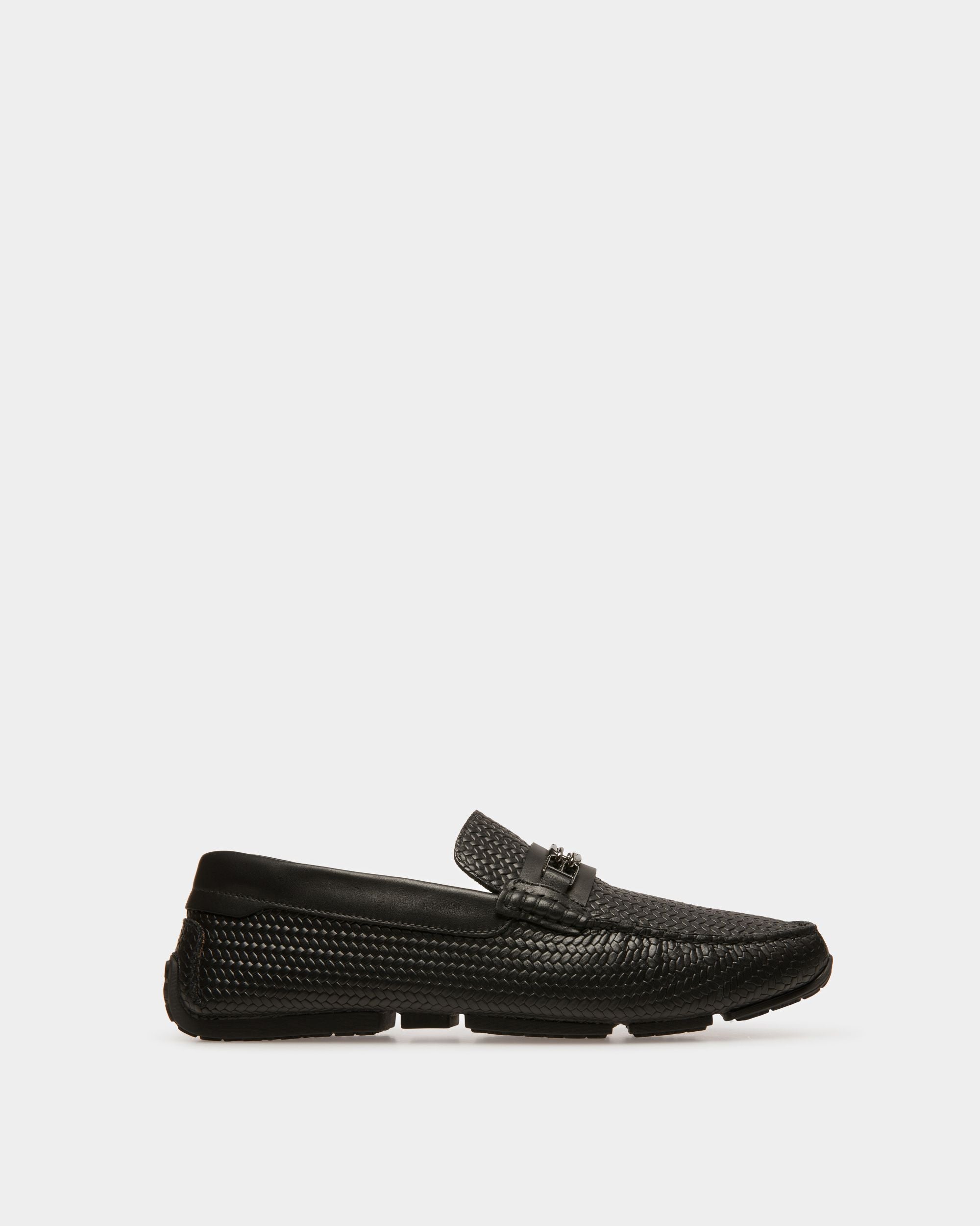 Pilot Drivers In Black Leather - Men's - Bally - 01