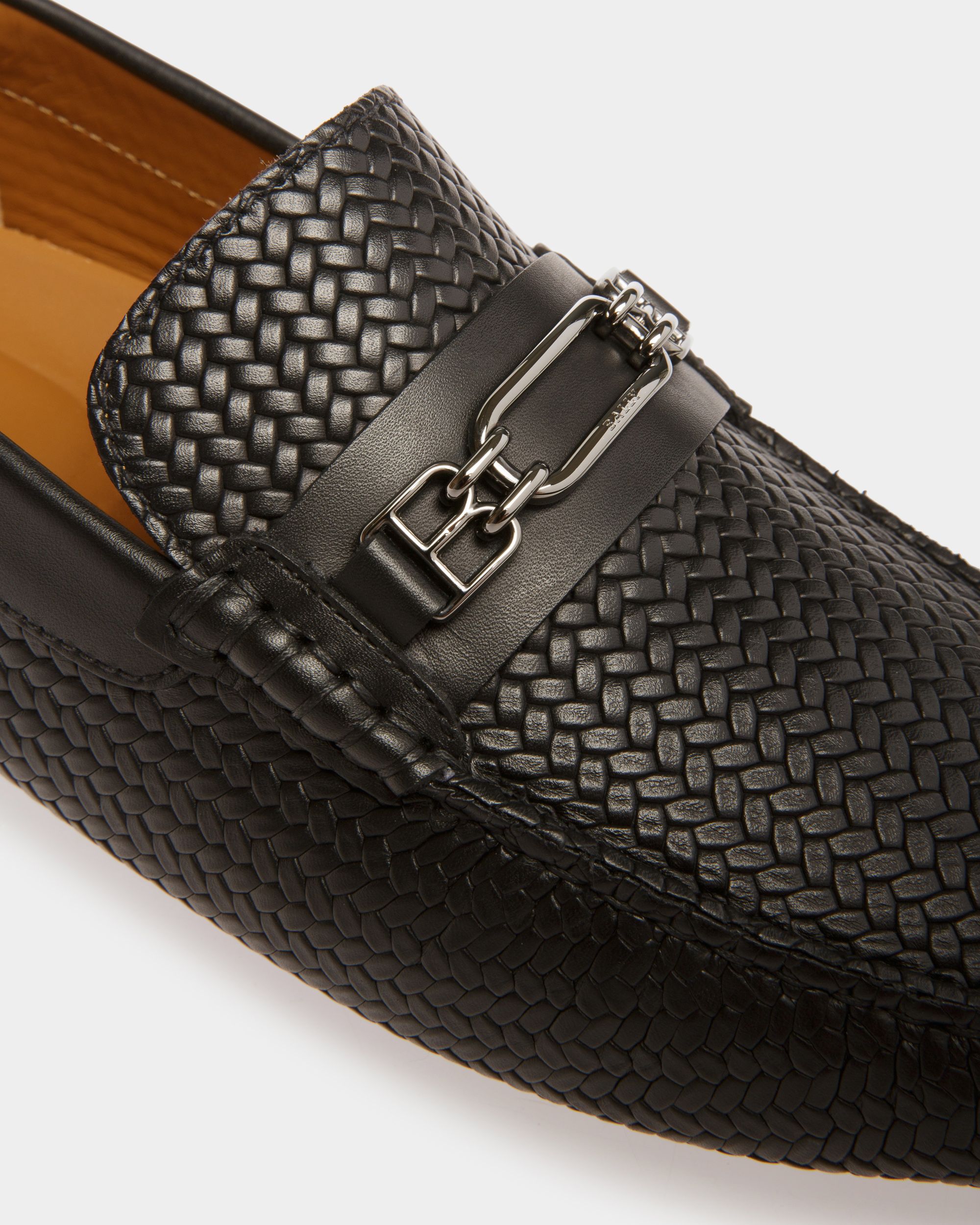 Pilot Drivers In Black Leather - Men's - Bally - 03