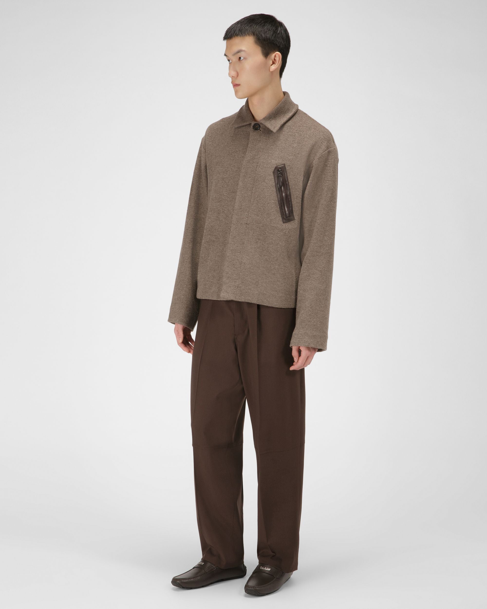 Palsy Zapatos Driver De Piel En Marrón Oscuro - Hombre - Bally - 01