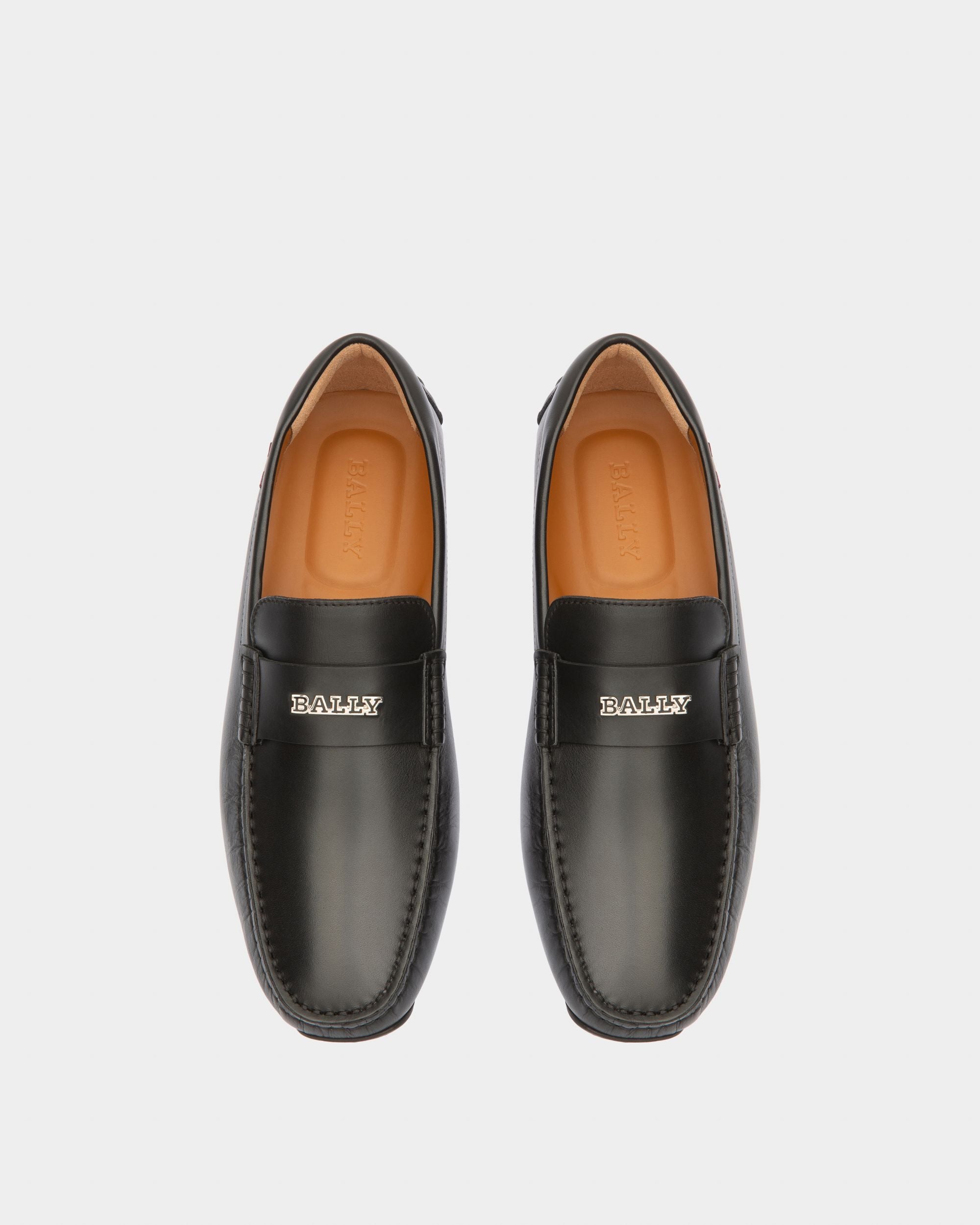 Palsy Drivers In Black Leather - Men's - Bally - 02