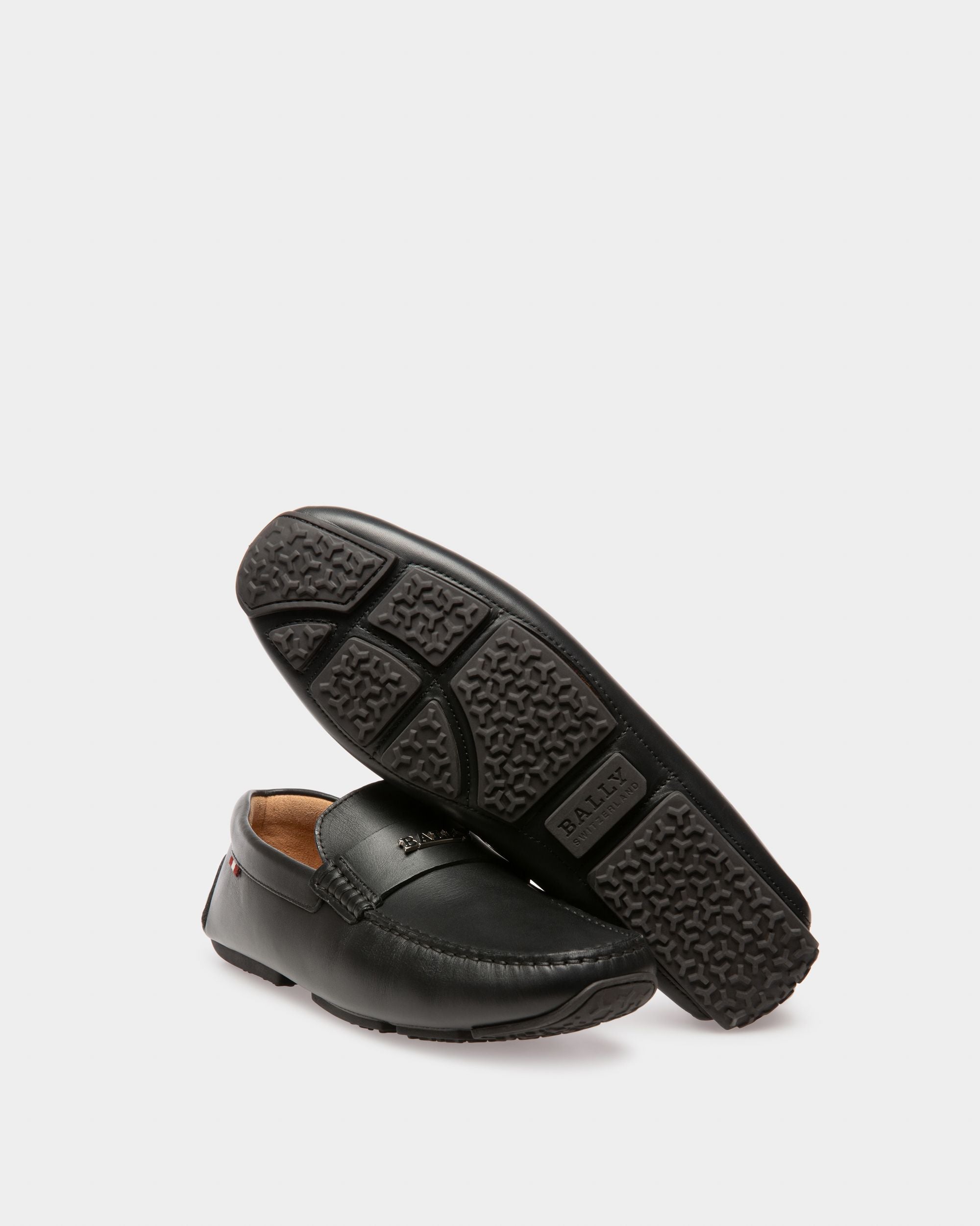 Palsy Drivers In Black Leather - Men's - Bally - 05