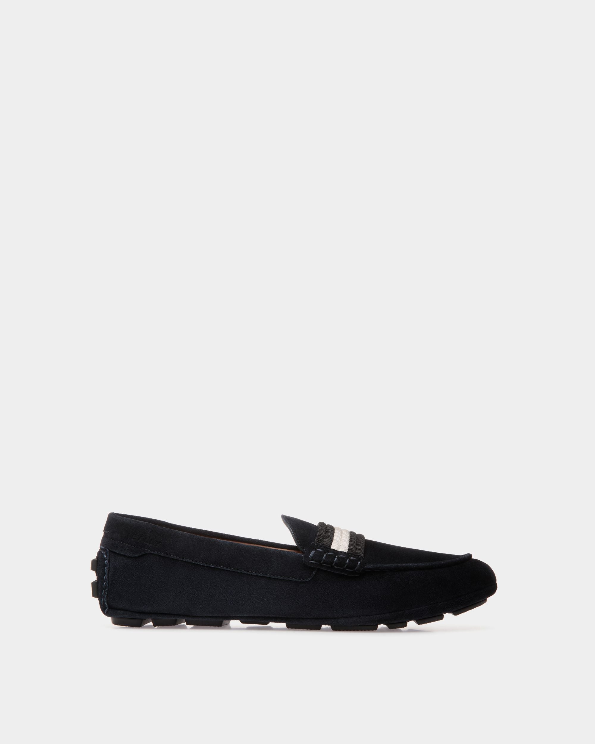 Kerbs Drivers In Blue Leather - Hombre - Bally - 01
