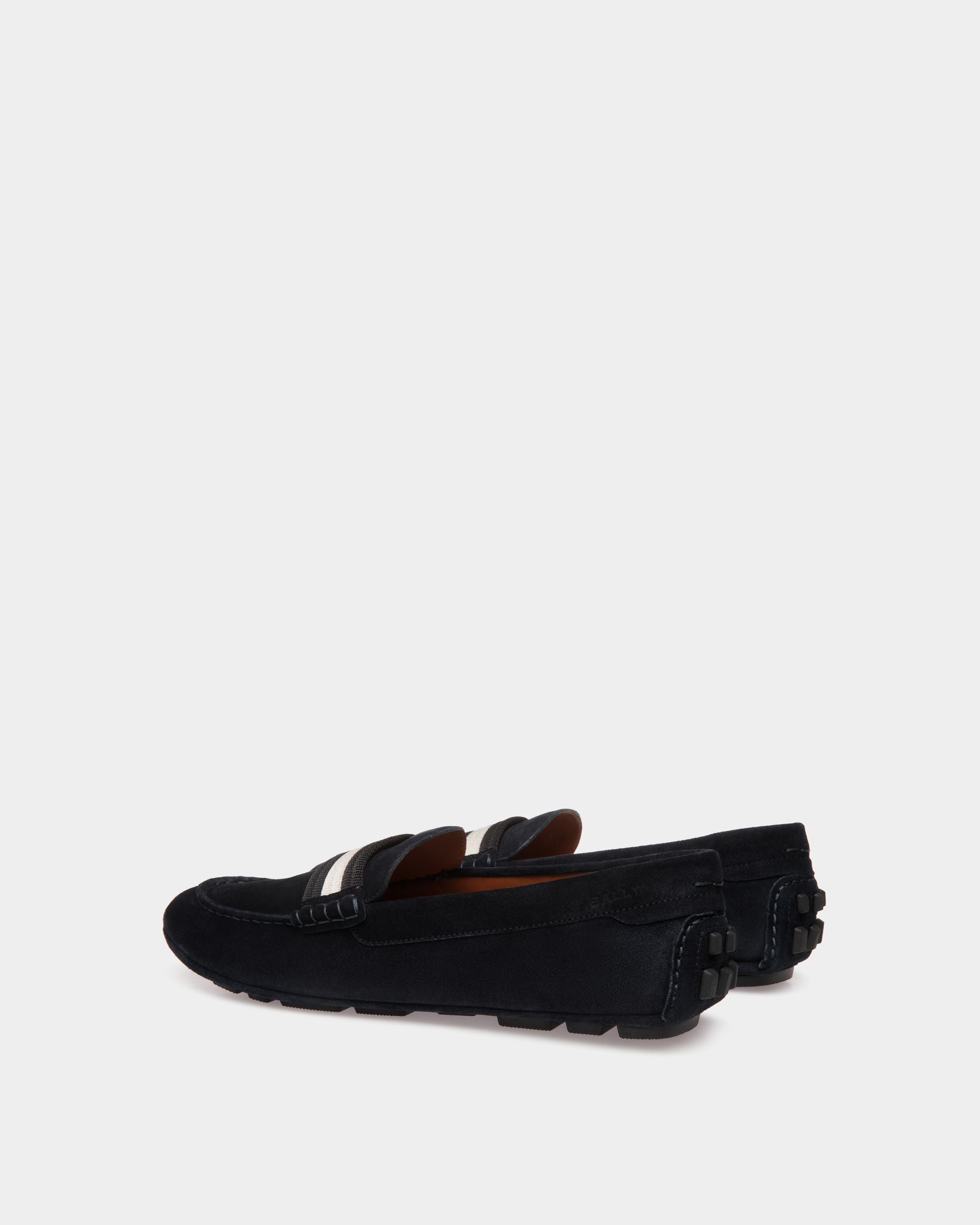 Kerbs Drivers In Blue Leather - Hombre - Bally - 03