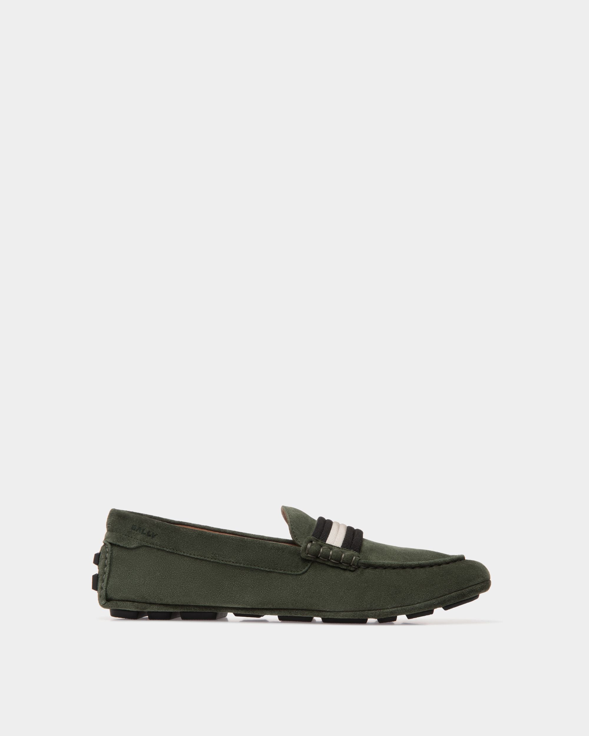 Kerbs Drivers In Green Leather - Men's - Bally - 01