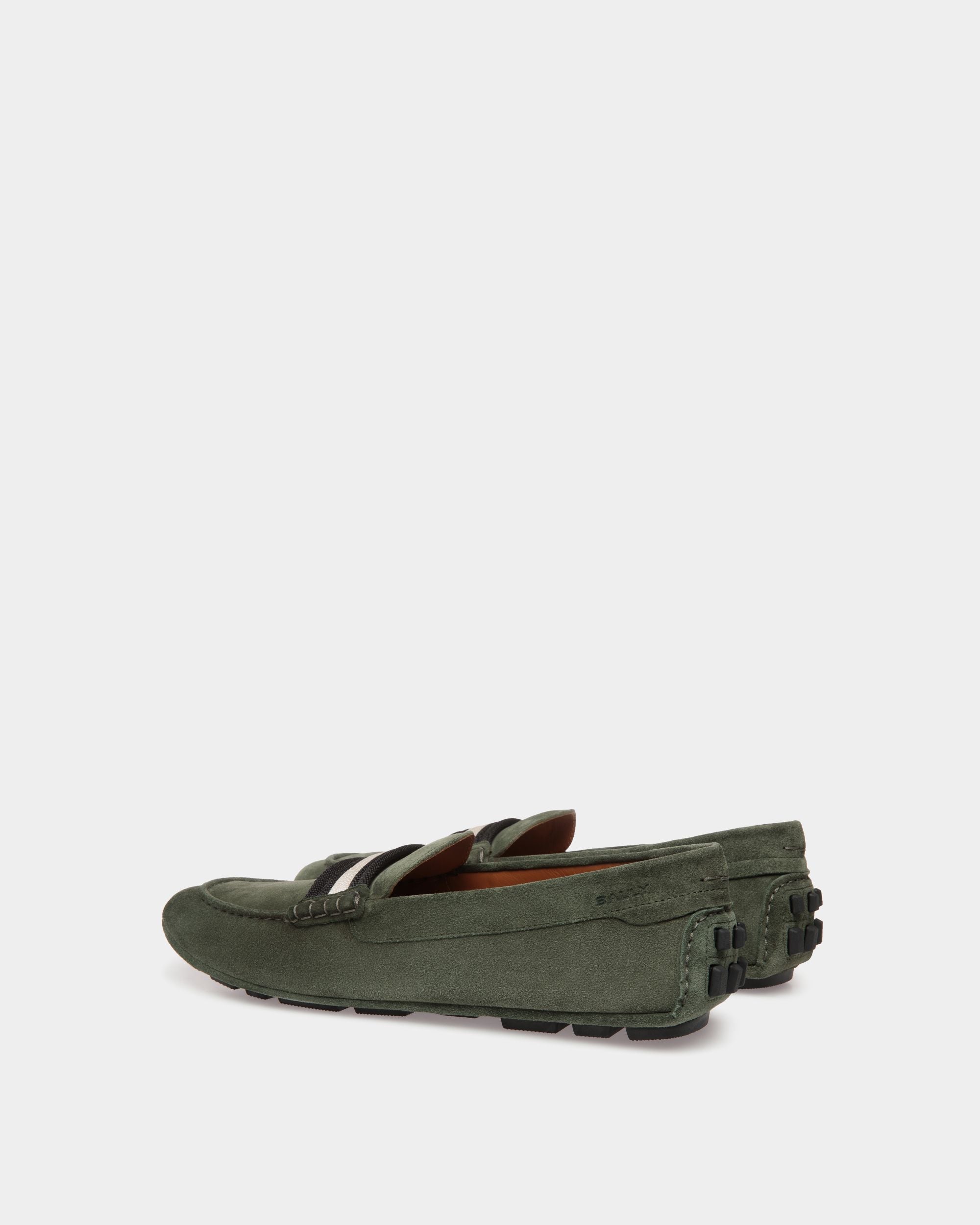 Kerbs Drivers In Green Leather - Men's - Bally - 03