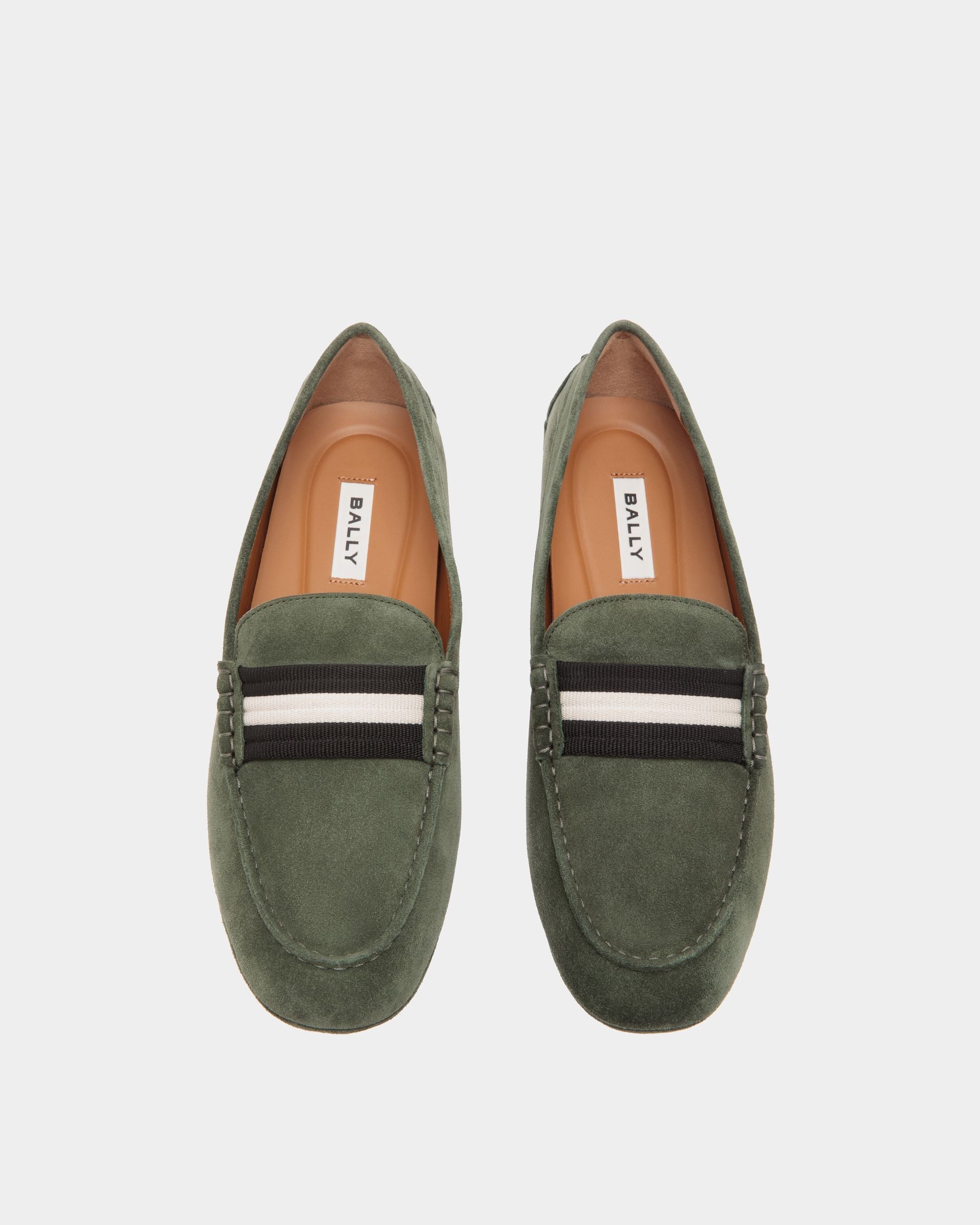 Kerbs Drivers In Green Leather - Men's - Bally - 04