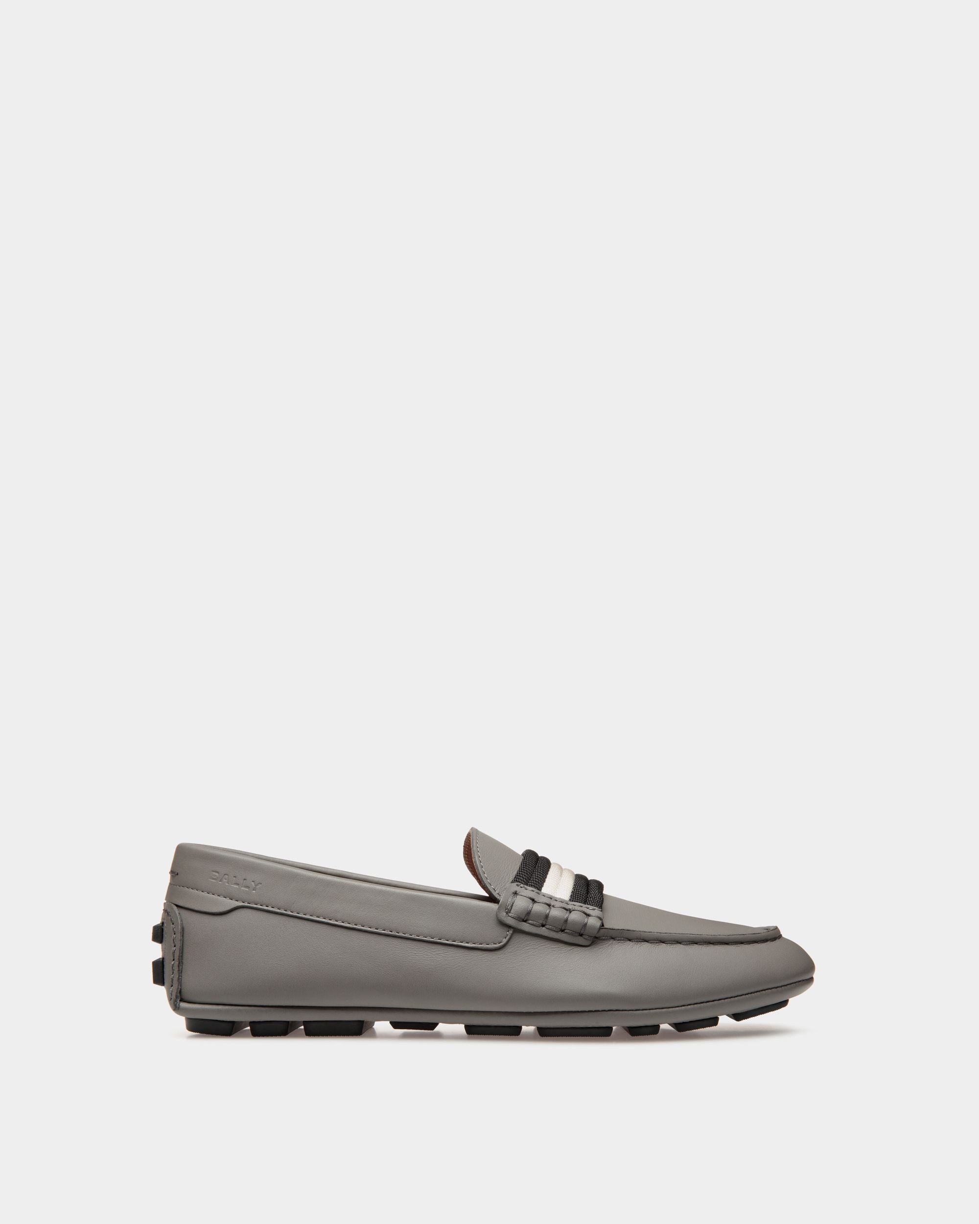 Kerbs Drivers In Grey Leather - Men's - Bally - 01