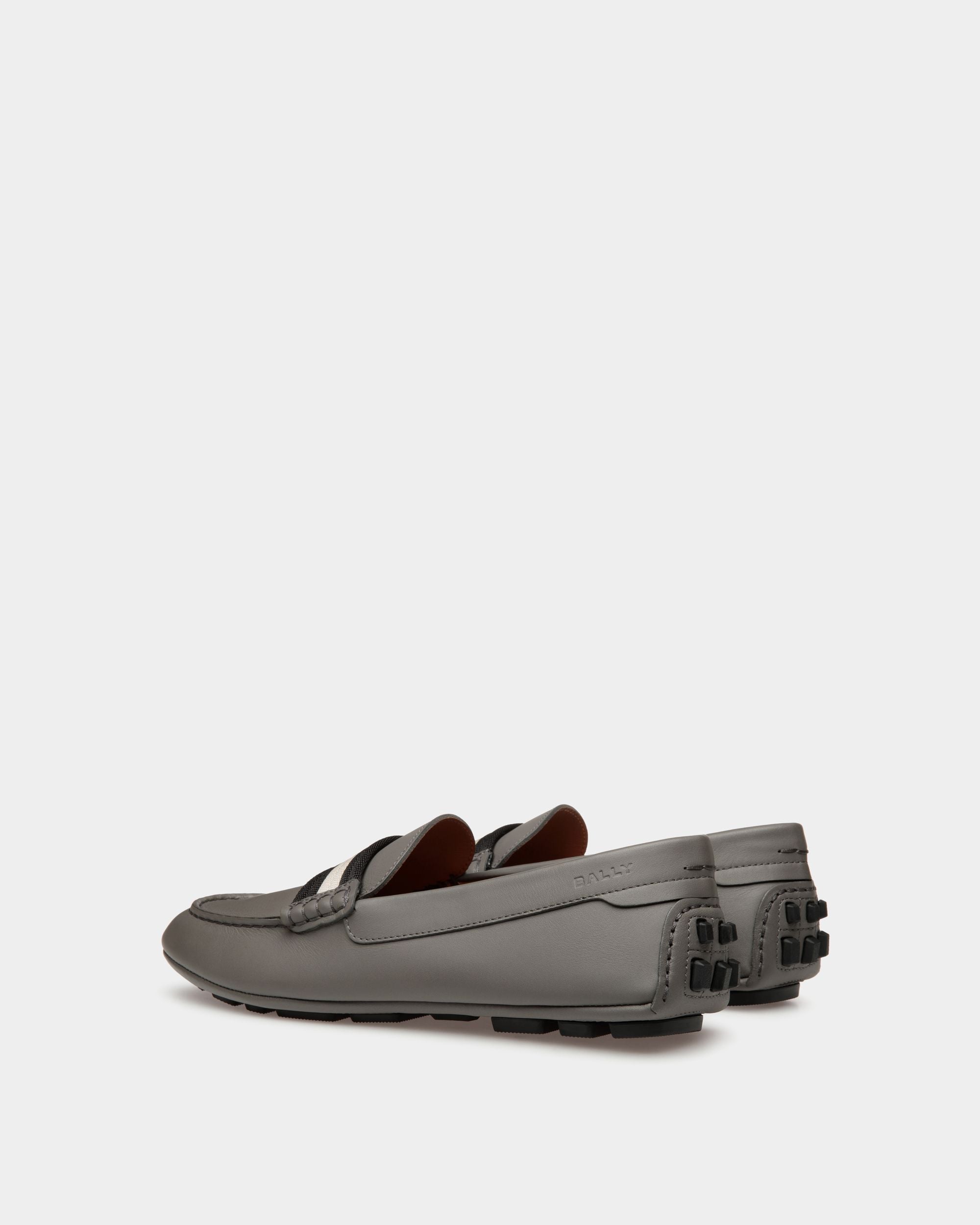 Kerbs Drivers In Grey Leather - Men's - Bally - 03