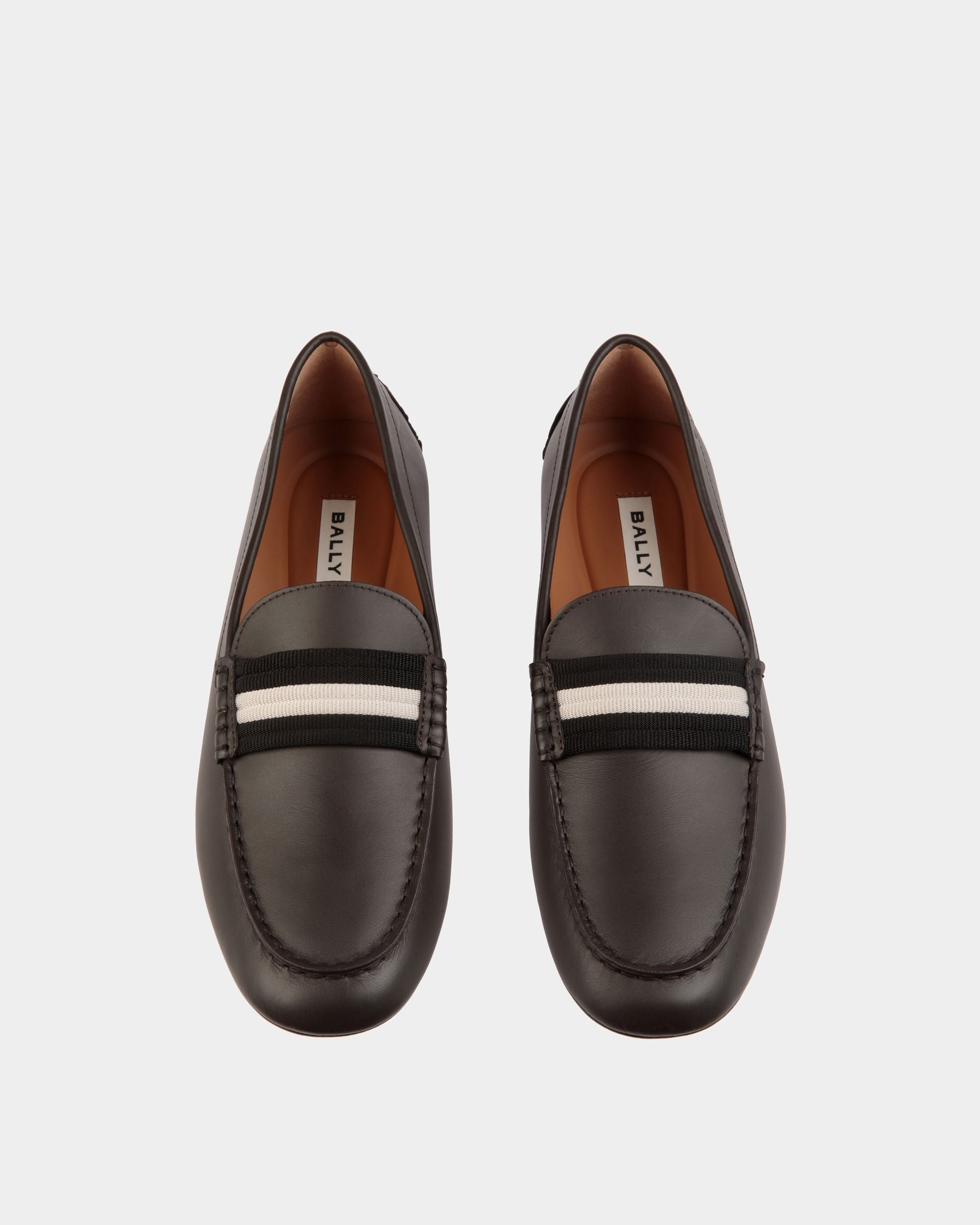 Zapato Driver Kerbs De Piel Ébano - Hombre - Bally - 05