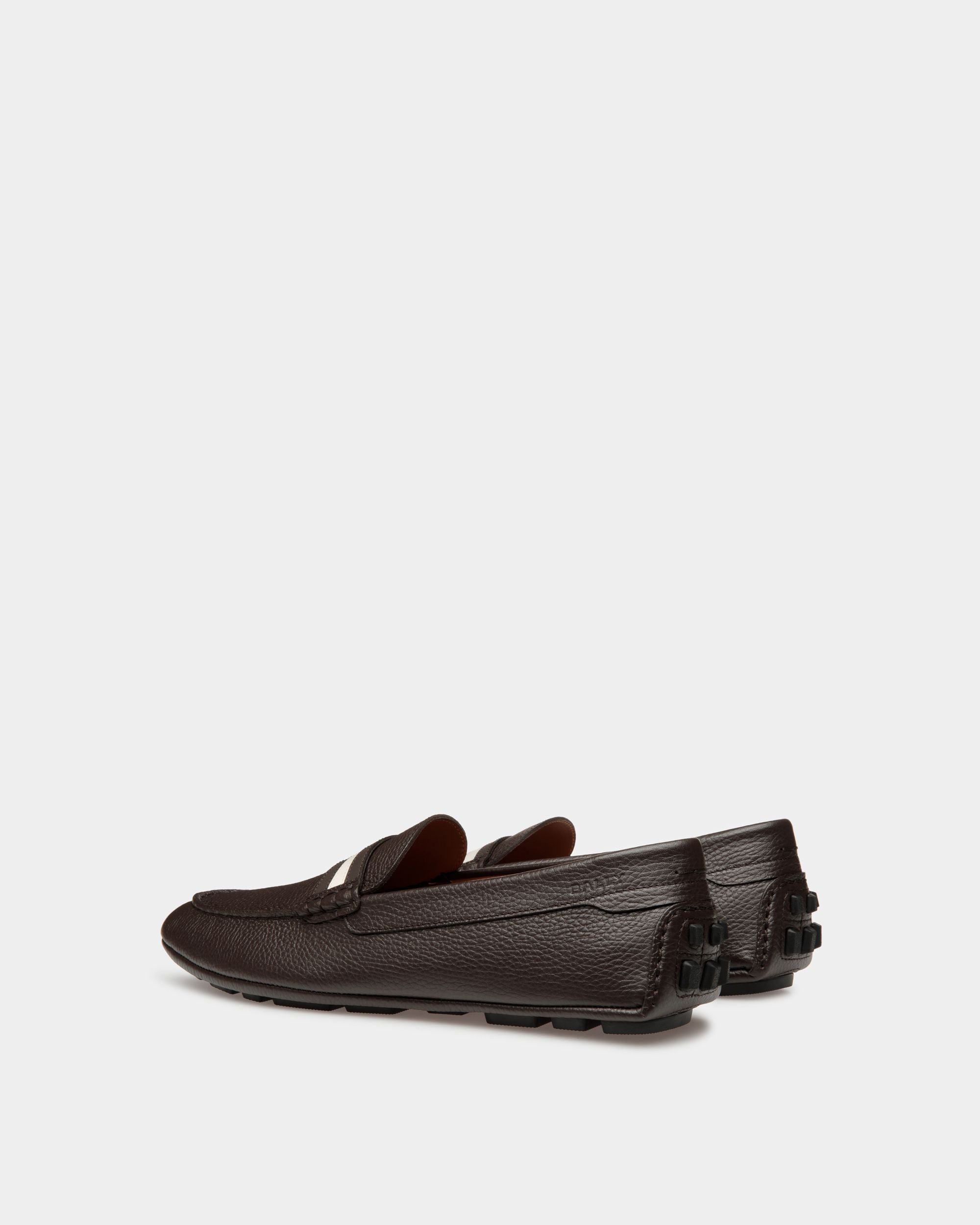 Kerbs Driver In Ebano Grained Leather - Men's - Bally - 03