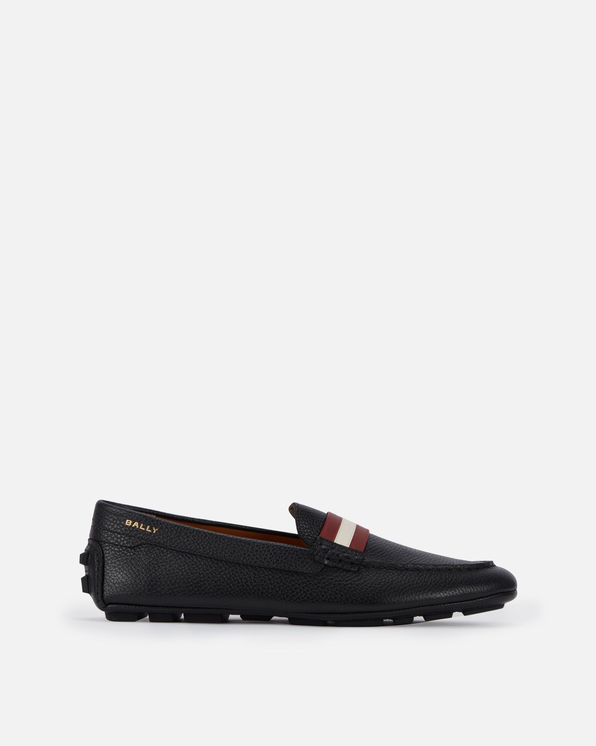 Zapato Driver Kerbs De Piel Granulada Negra - Hombre - Bally - 01