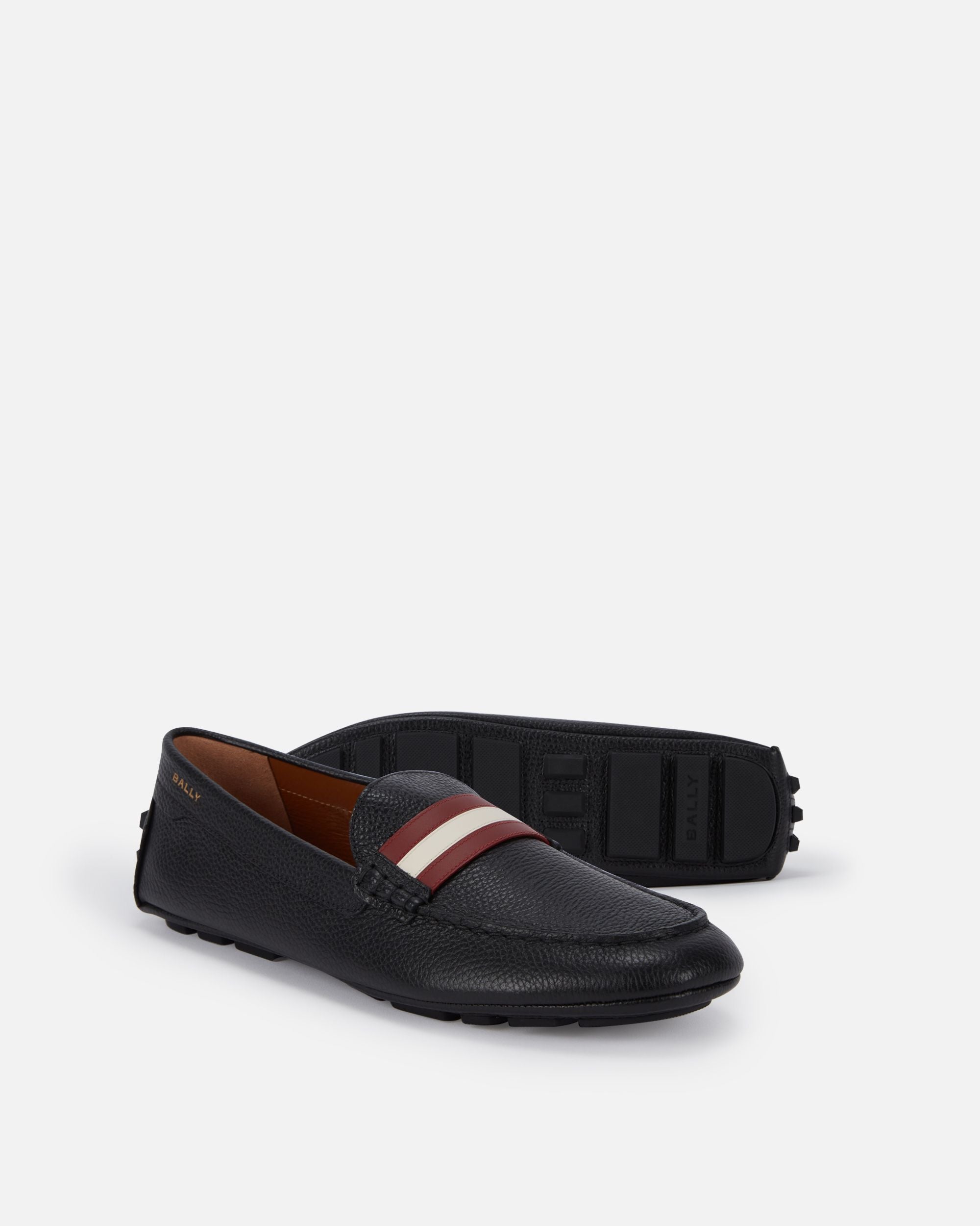 Zapato Driver Kerbs De Piel Granulada Negra - Hombre - Bally - 04