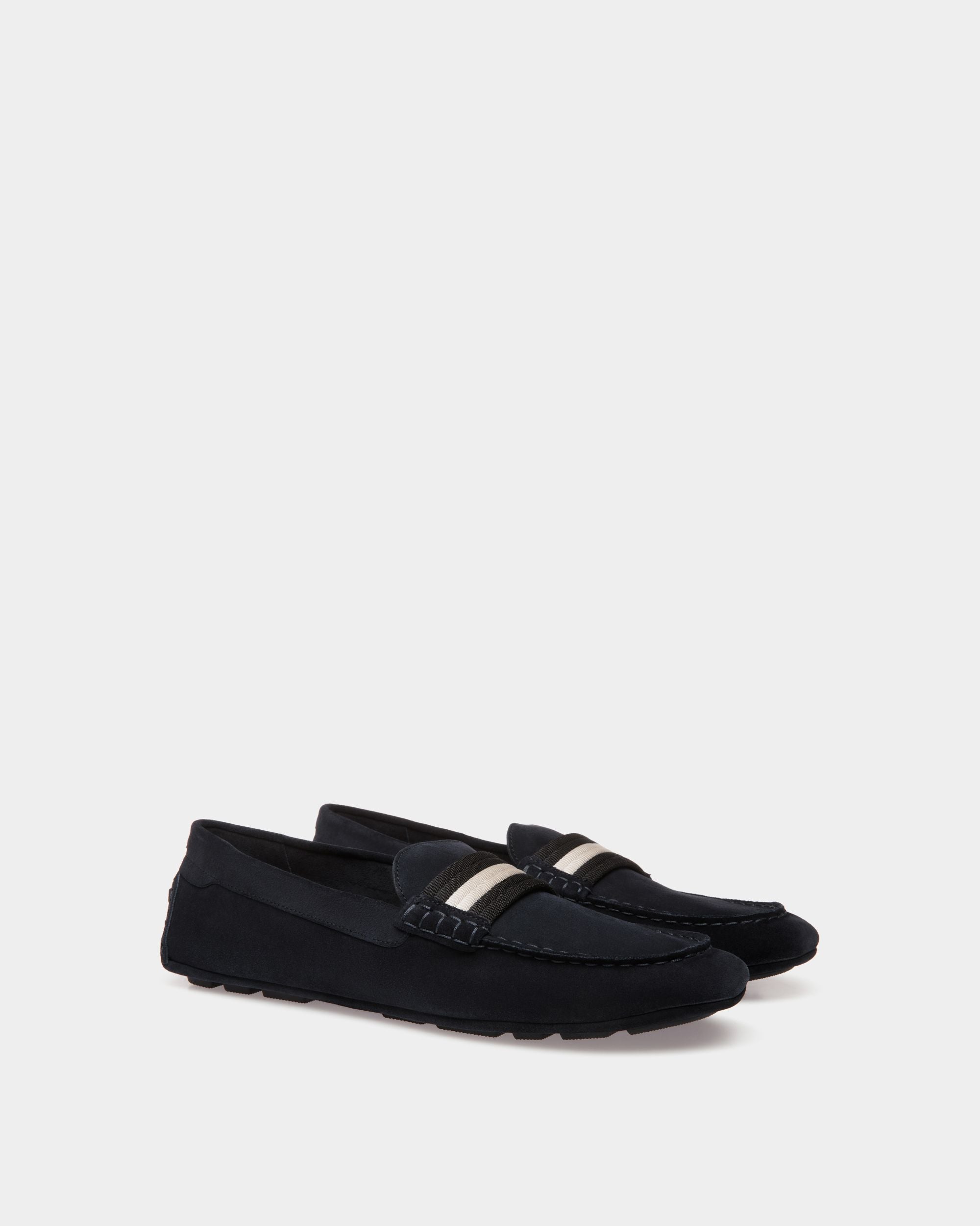 Kerbs Drivers In Blue Leather - Men's - Bally - 02