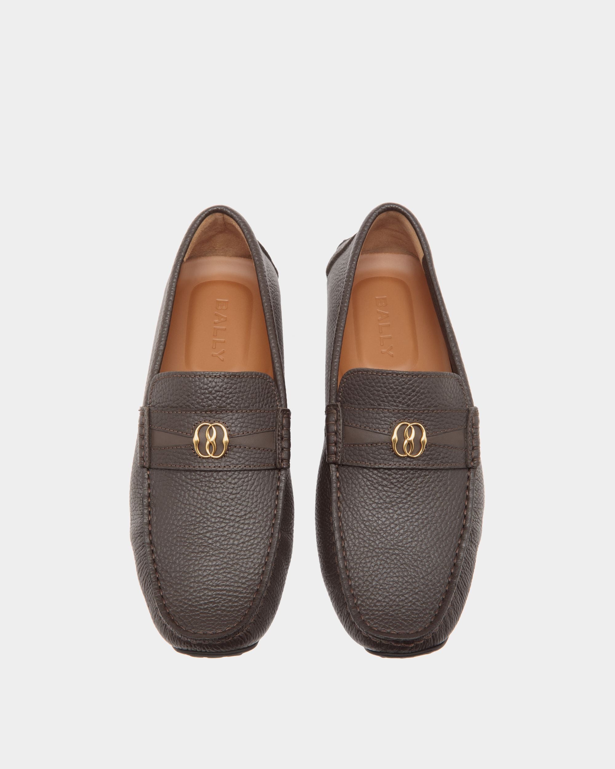 Pilot Drivers In Brown Leather - Men's - Bally - 04