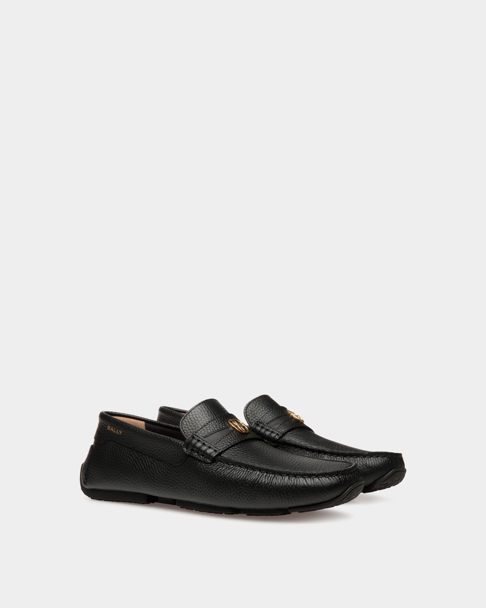 Pilot Drivers In Black Leather - Men's - Bally - 02