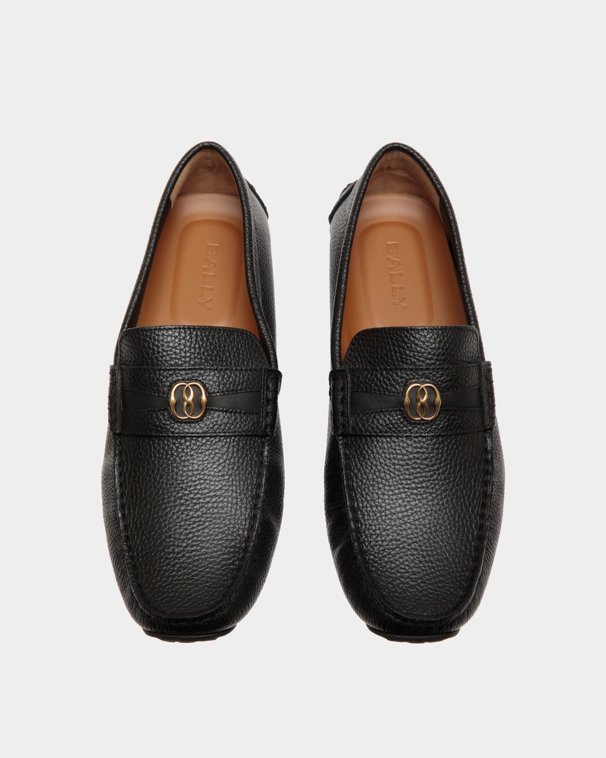 Pilot Drivers In Black Leather - Men's - Bally - 04