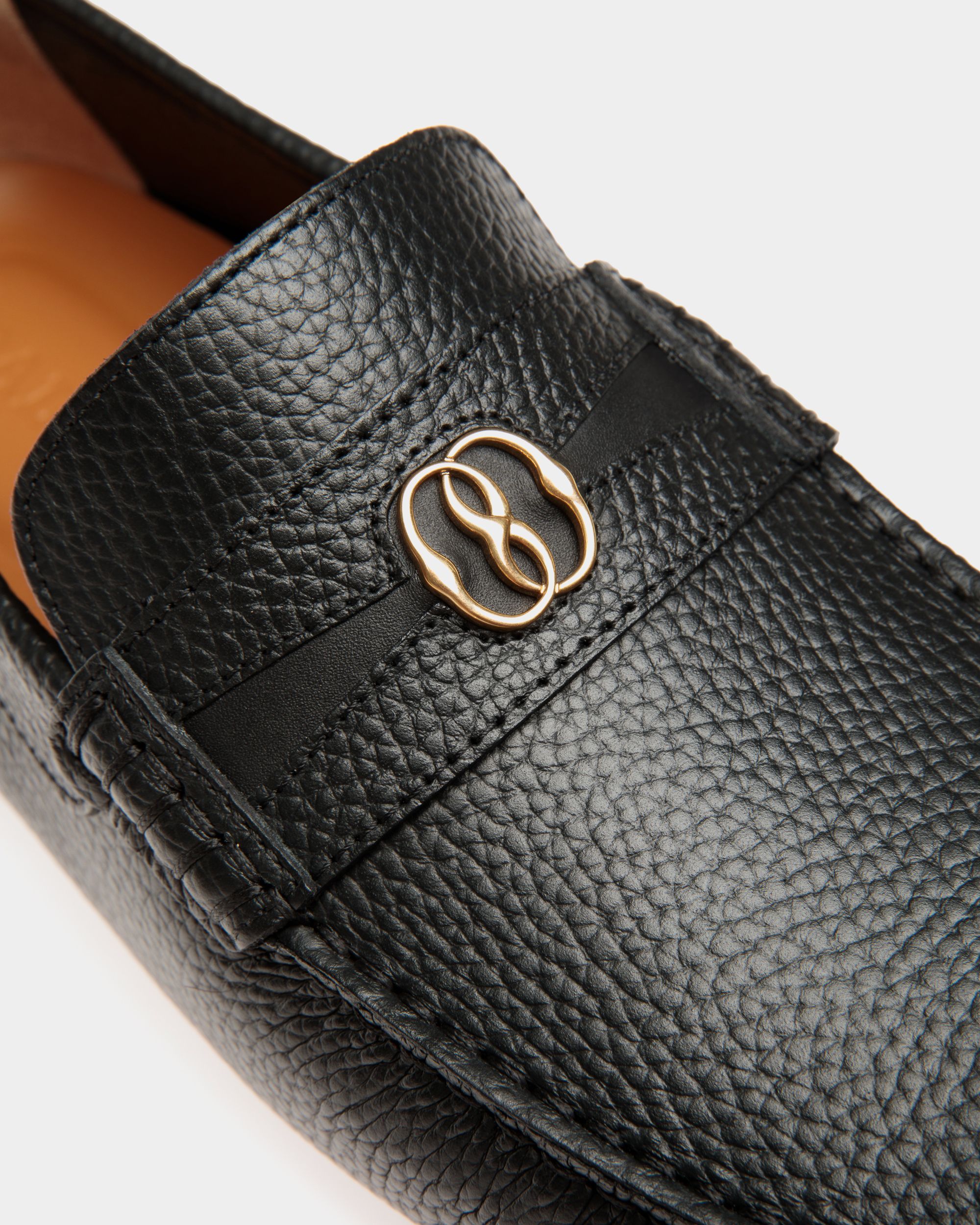 Pilot Drivers In Black Leather - Men's - Bally - 05