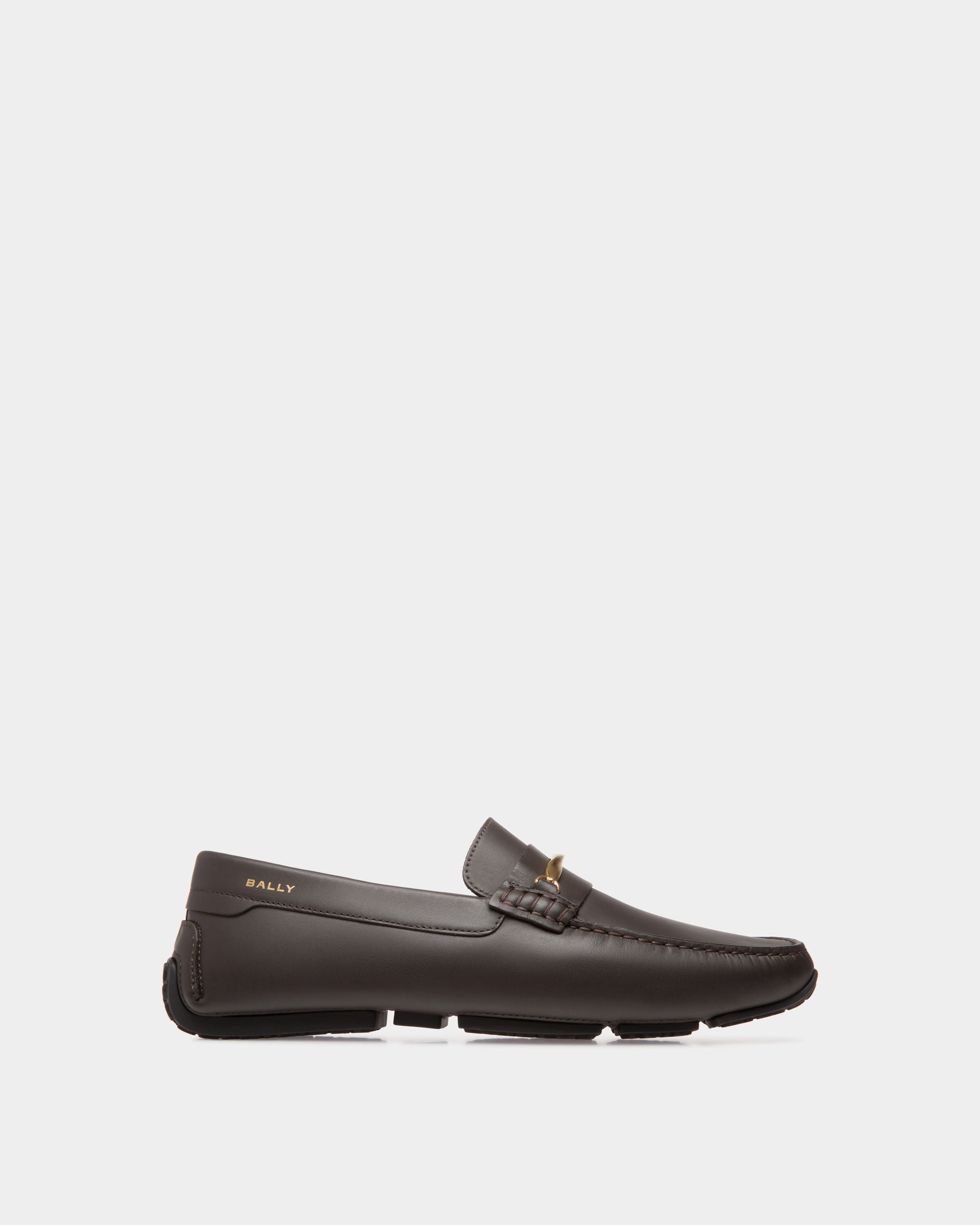 Pilot Drivers In Brown Leather - Men's - Bally - 01