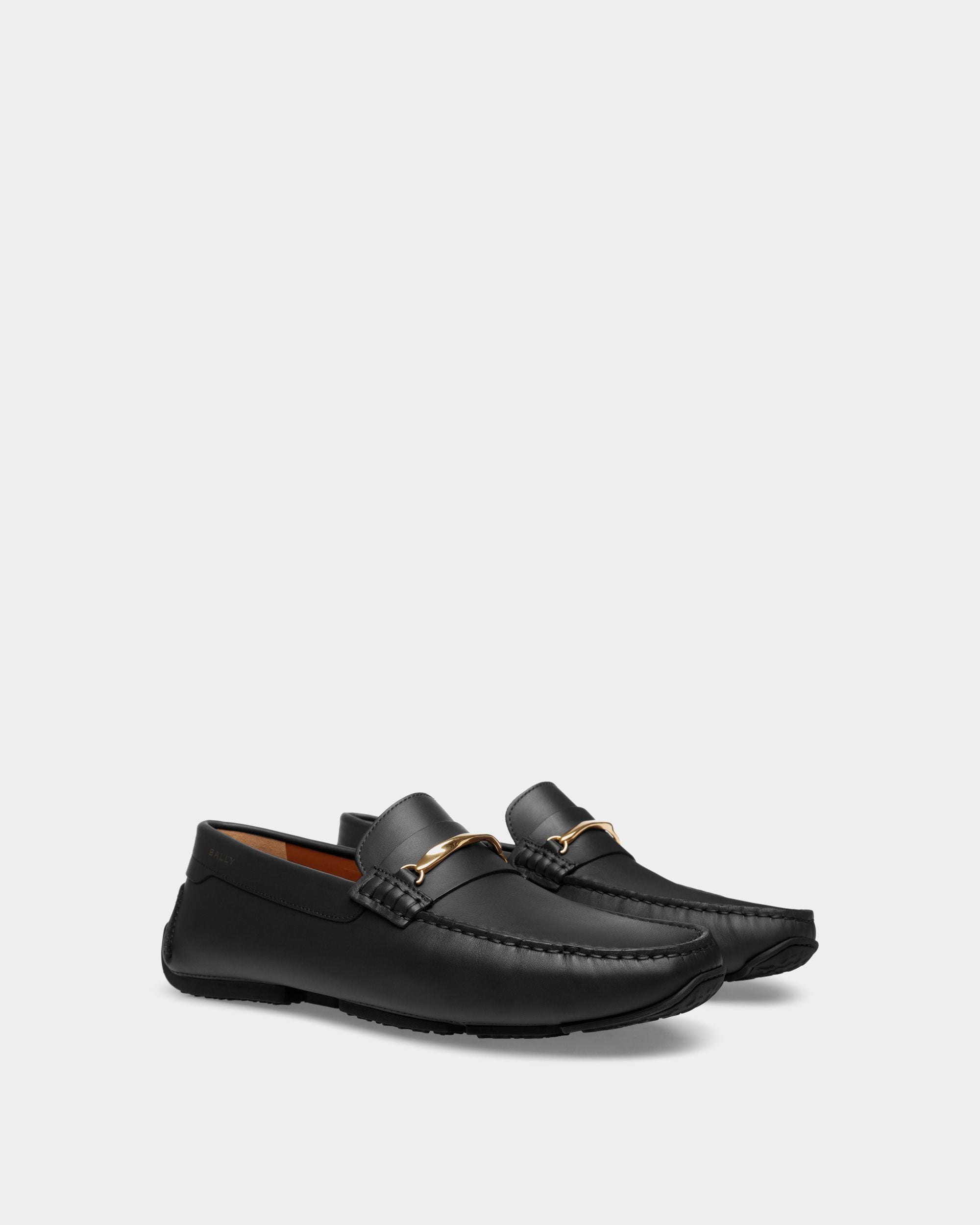 Pilot Drivers In Black Leather - Men's - Bally - 02