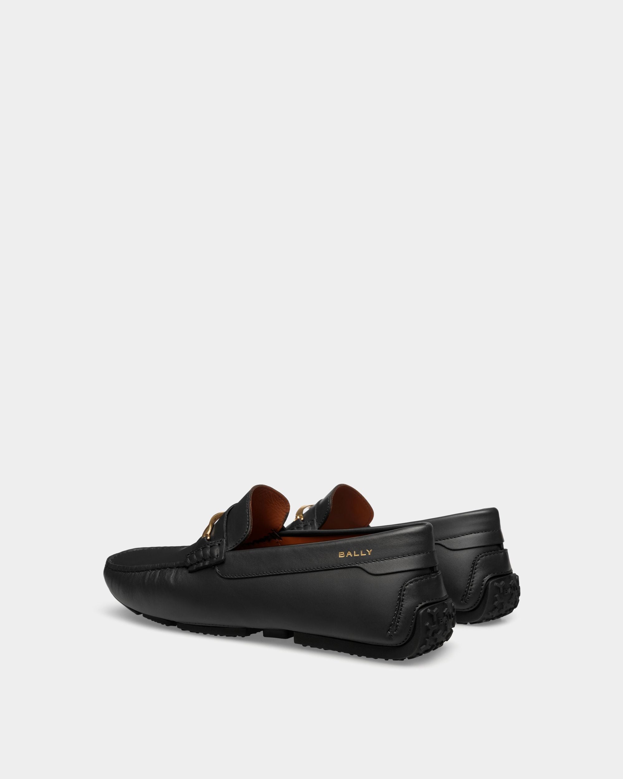 Pilot Drivers In Black Leather - Men's - Bally - 03