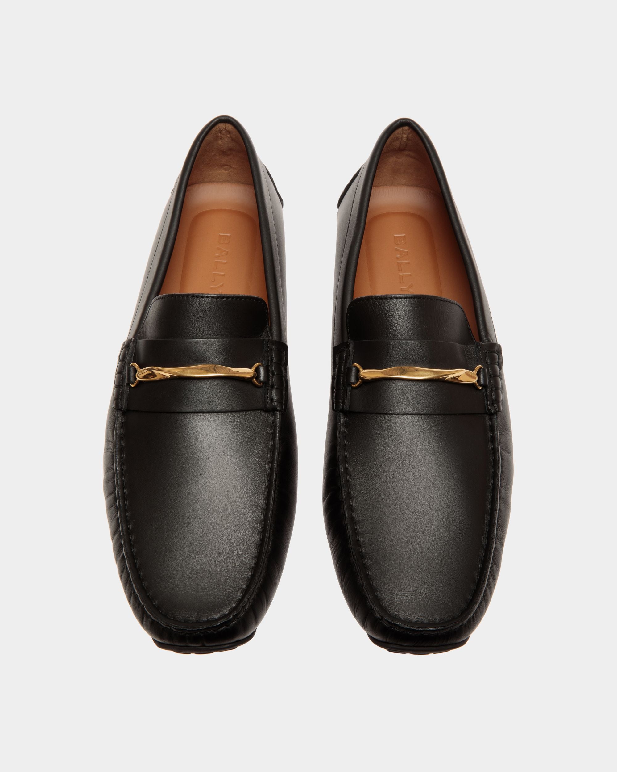 Pilot Drivers In Black Leather - Men's - Bally - 04
