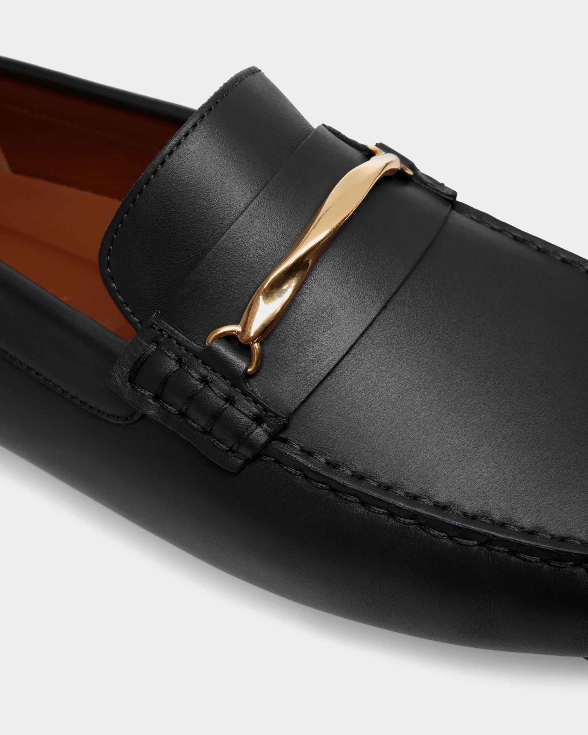 Pilot Drivers In Black Leather - Men's - Bally - 05