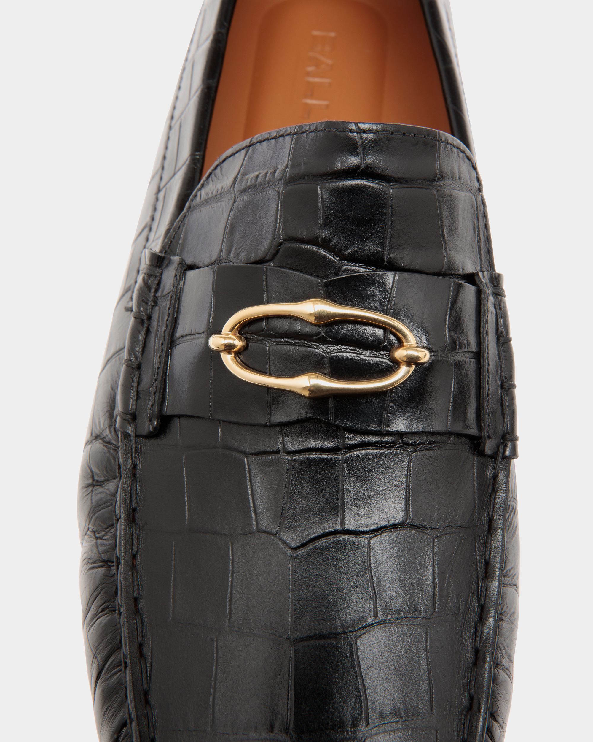 Pilot Drivers In Black Leather - Men's - Bally - 05