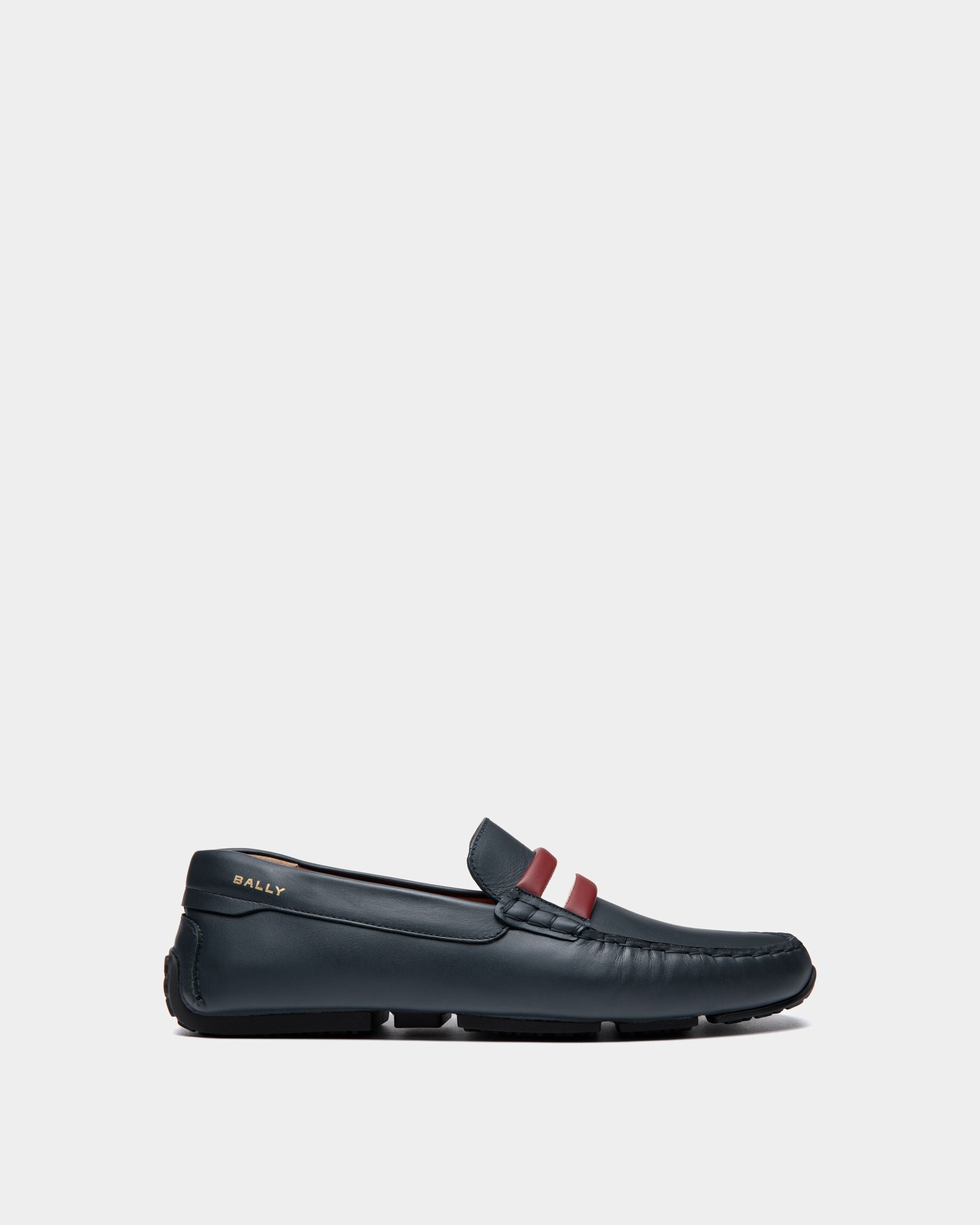 Zapatos Driver Pilot De Piel En Azul - Hombre - Bally - 01