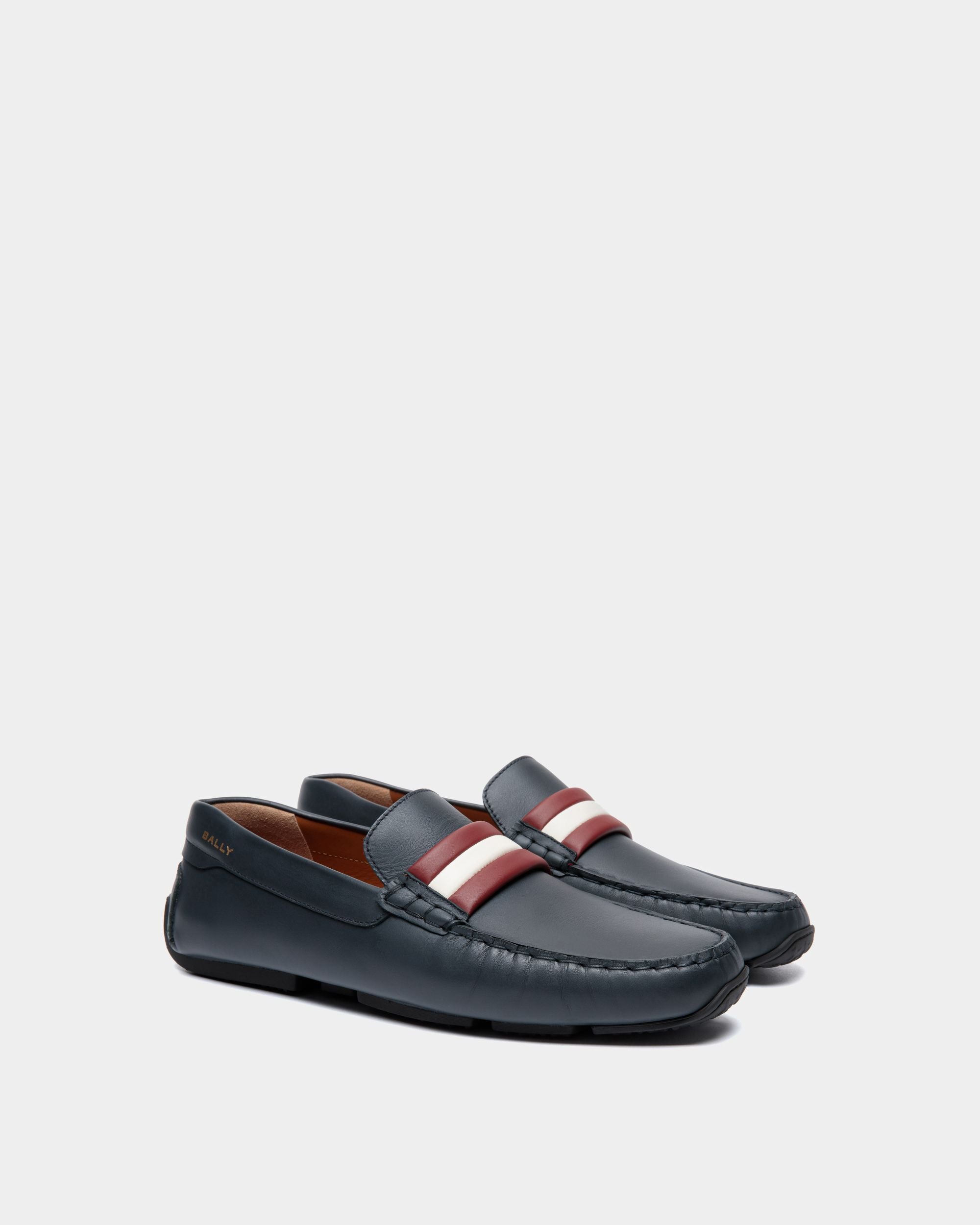 Zapatos Driver Pilot De Piel En Azul - Hombre - Bally - 02