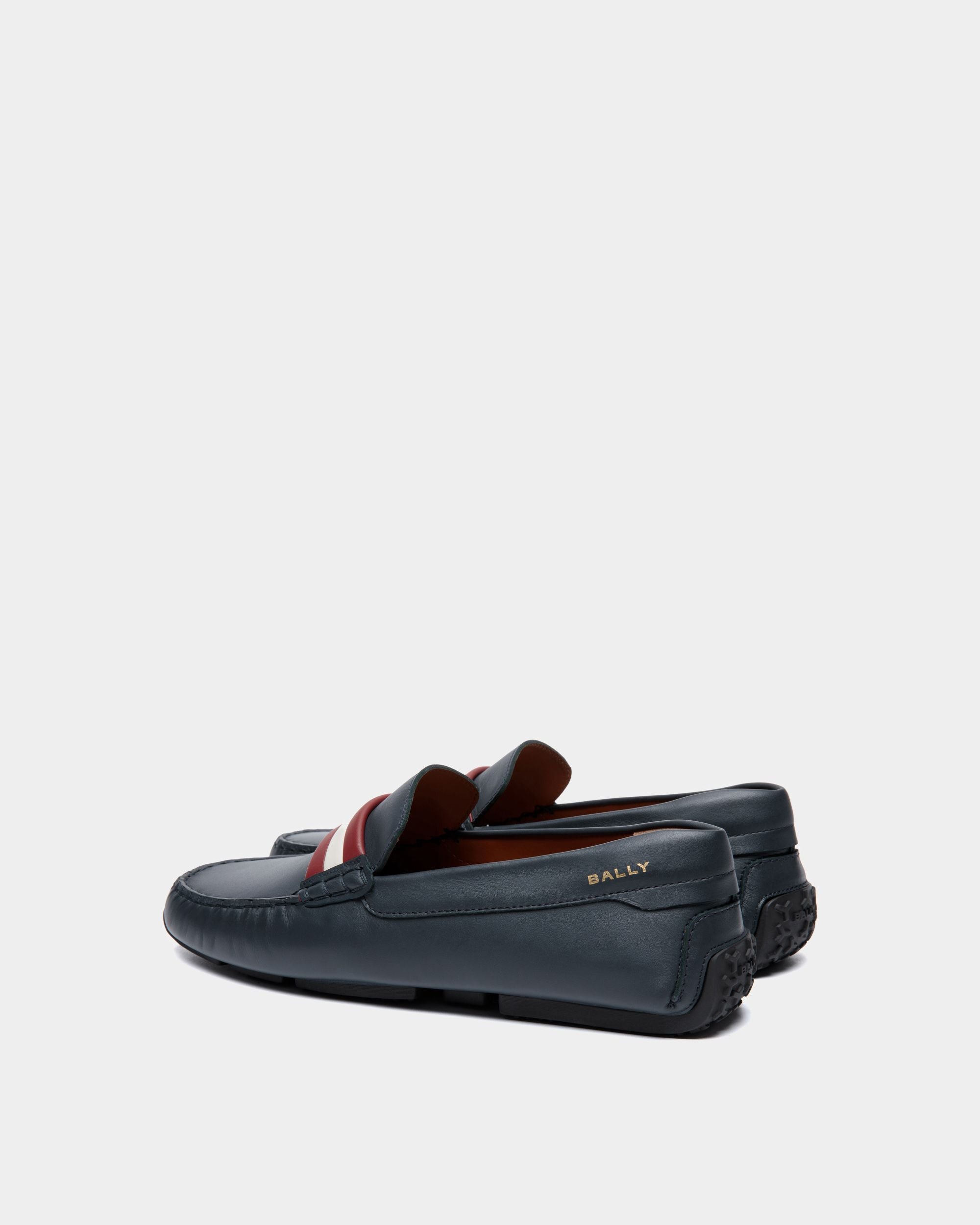 Zapatos Driver Pilot De Piel En Azul - Hombre - Bally - 03