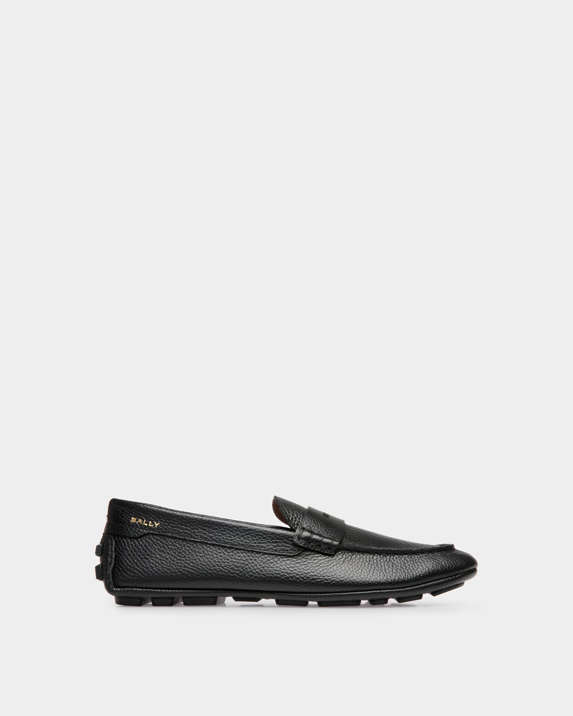 Zapato Driver Kerbs De Piel Granulada Negra - Hombre - Bally - 01