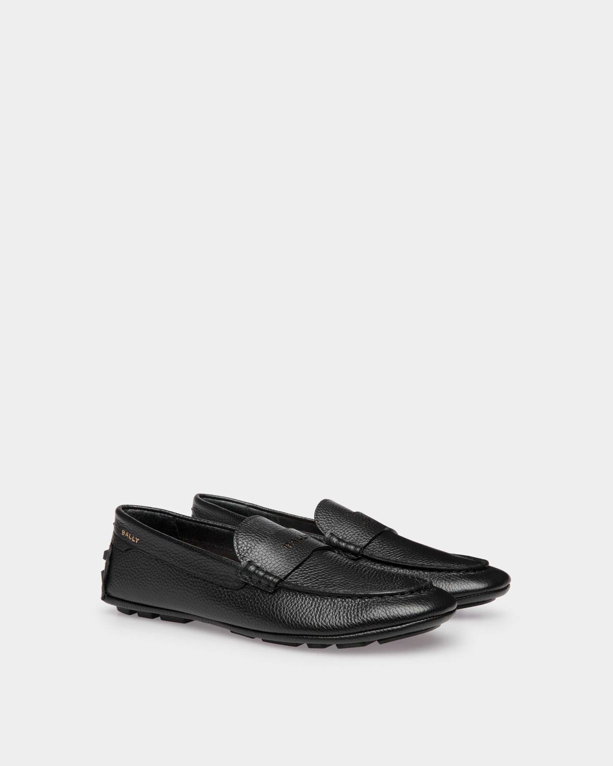 Zapato Driver Kerbs De Piel Granulada Negra - Hombre - Bally - 02