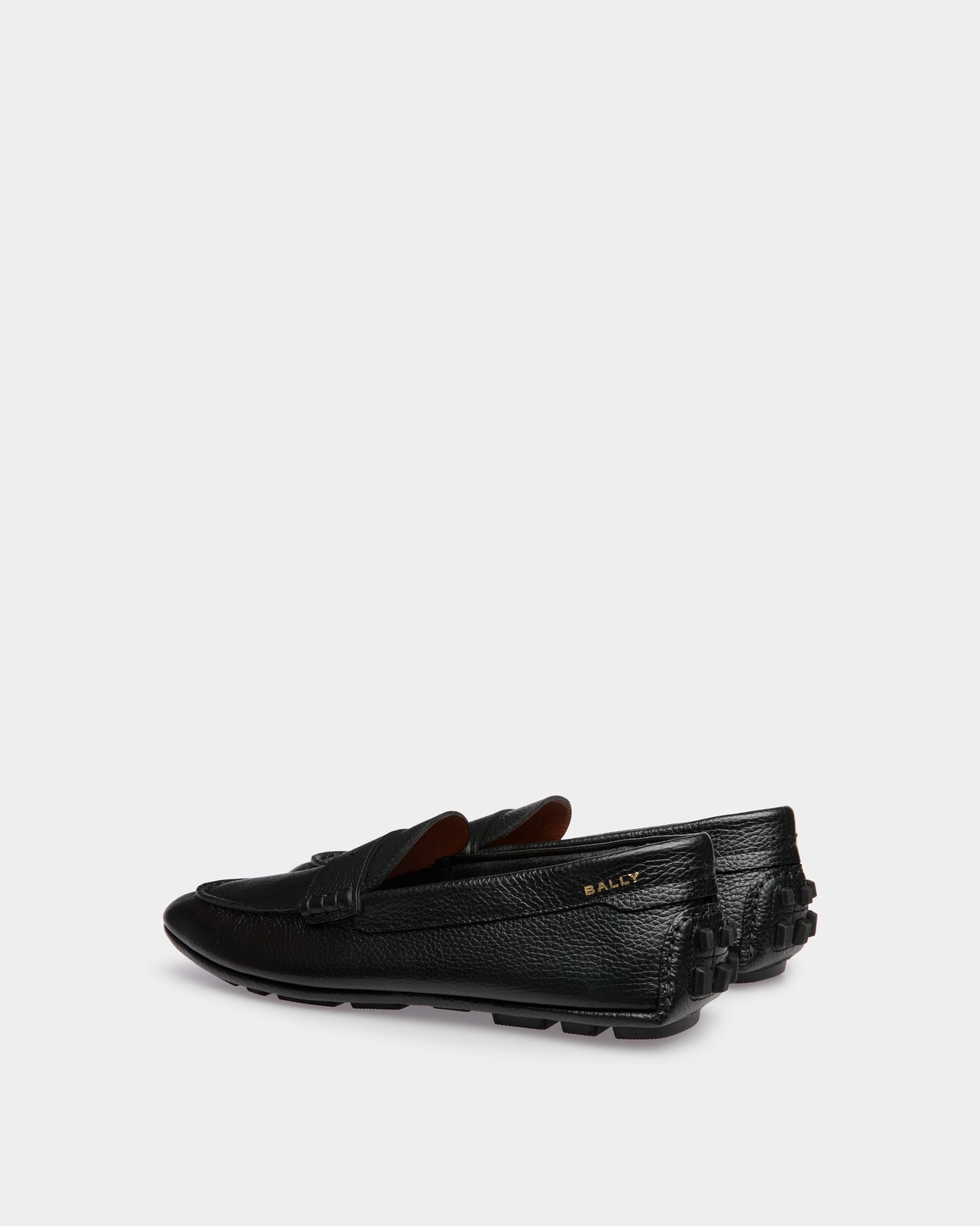 Zapato Driver Kerbs De Piel Granulada Negra - Hombre - Bally - 03