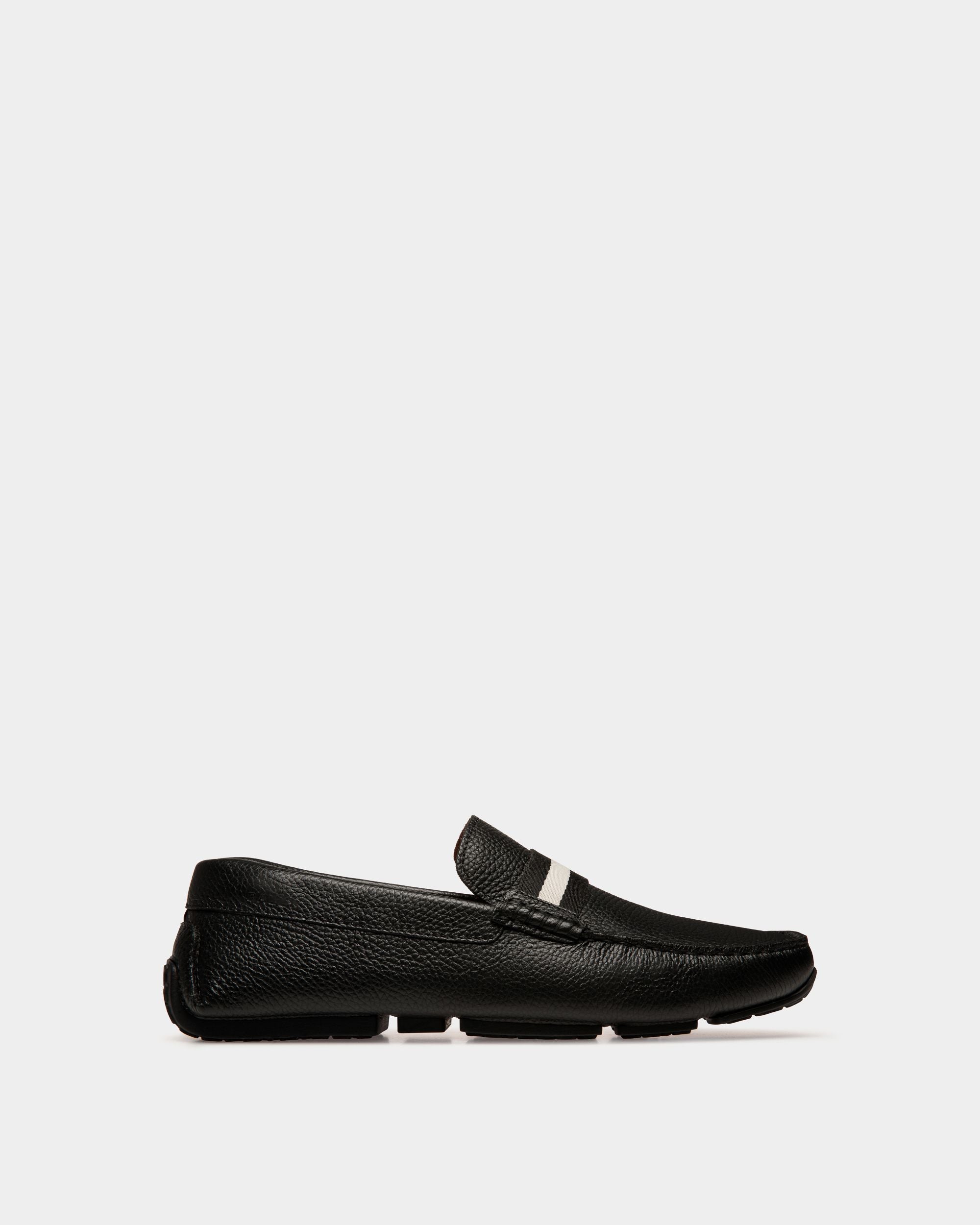 Zapato Driver Pilot De Piel Granulada Negra - Hombre - Bally - 01