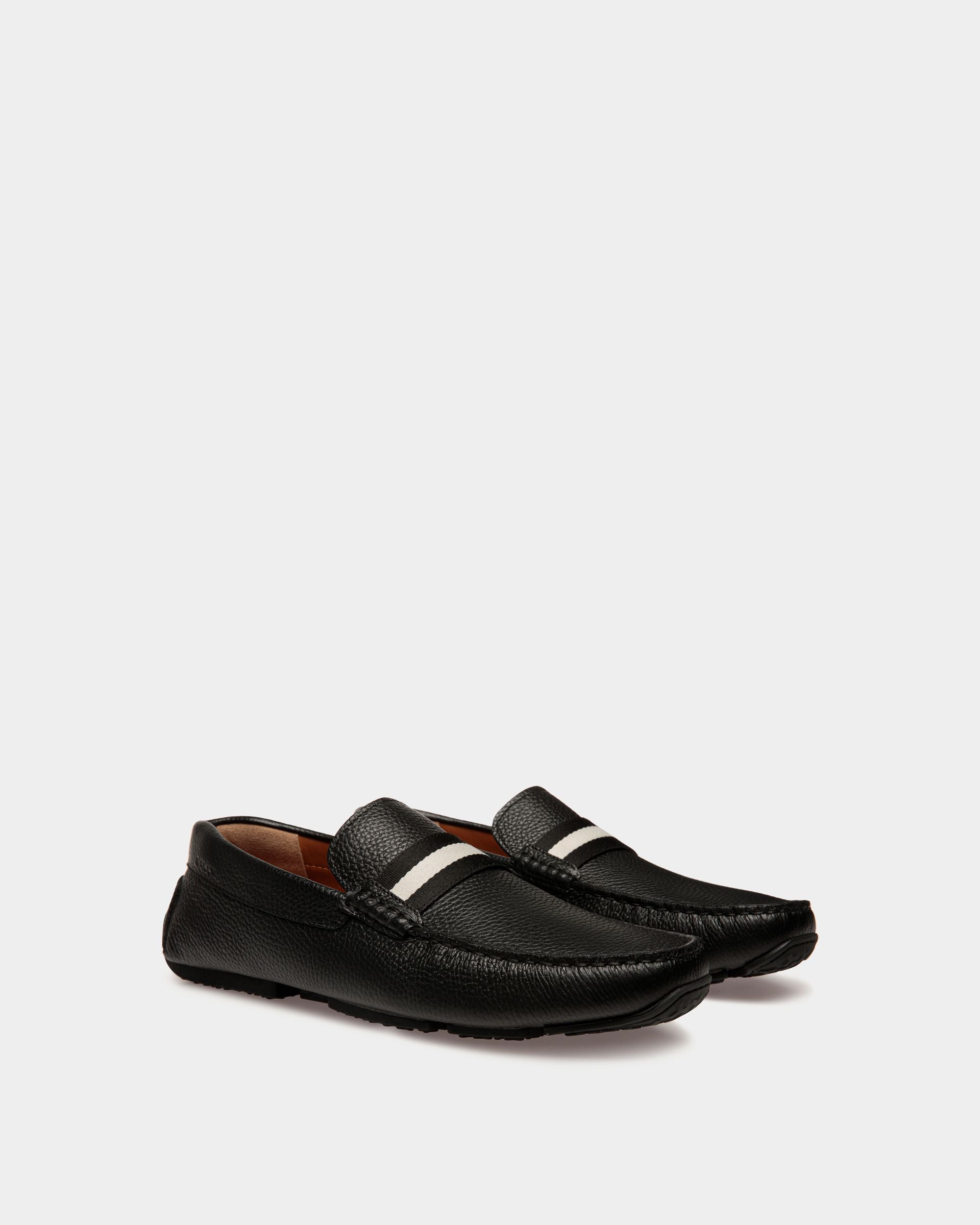 Zapato Driver Pilot De Piel Granulada Negra - Hombre - Bally - 02