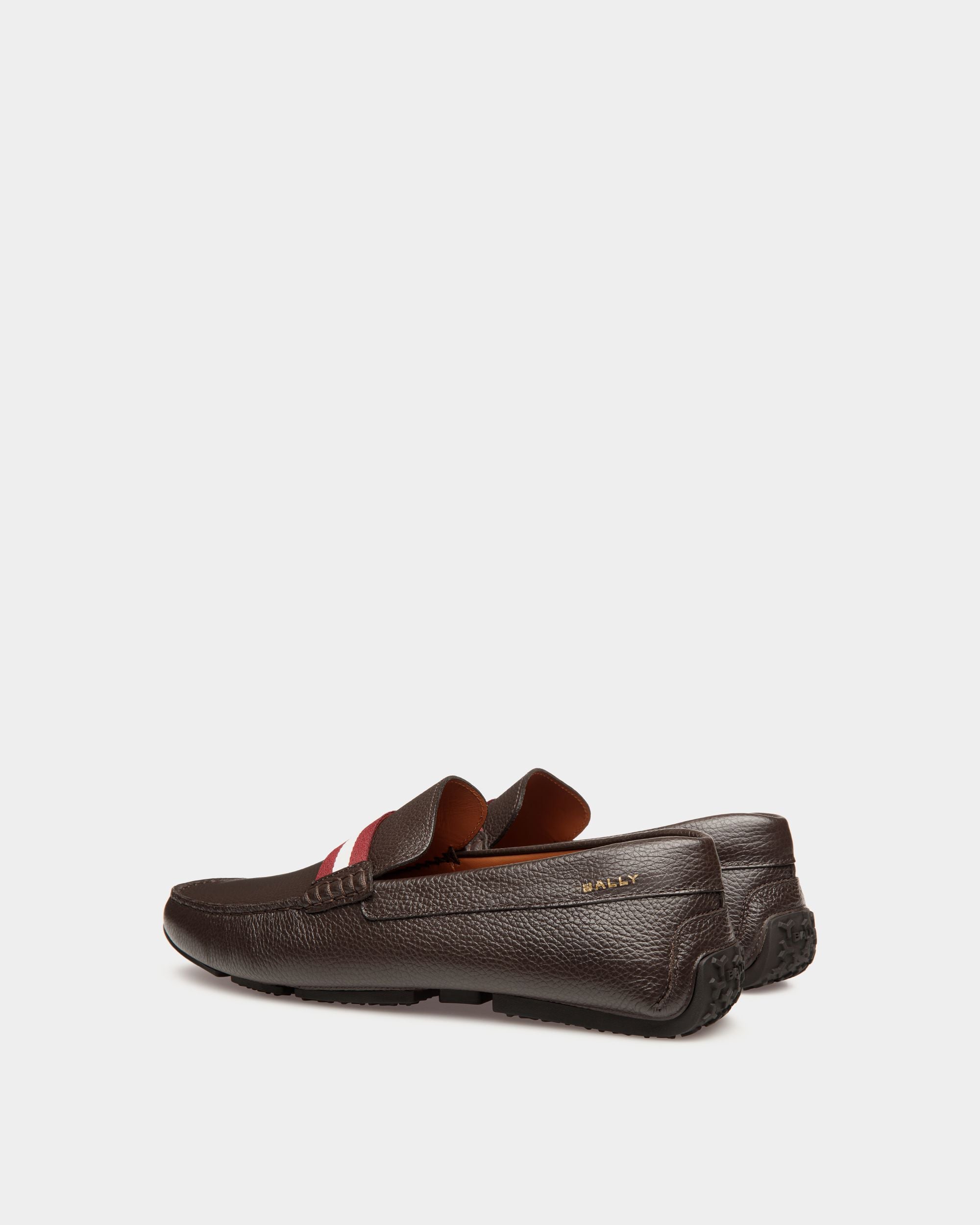 Pilot Driver In Brown Grained Leather - Hombre - Bally - 03
