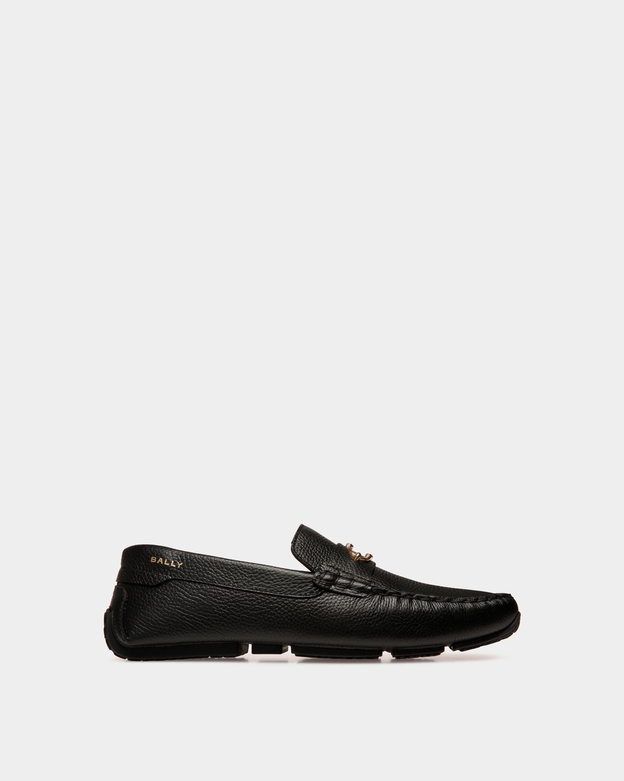 Zapato Driver Pilot De Piel Granulada Negra - Hombre - Bally - 01
