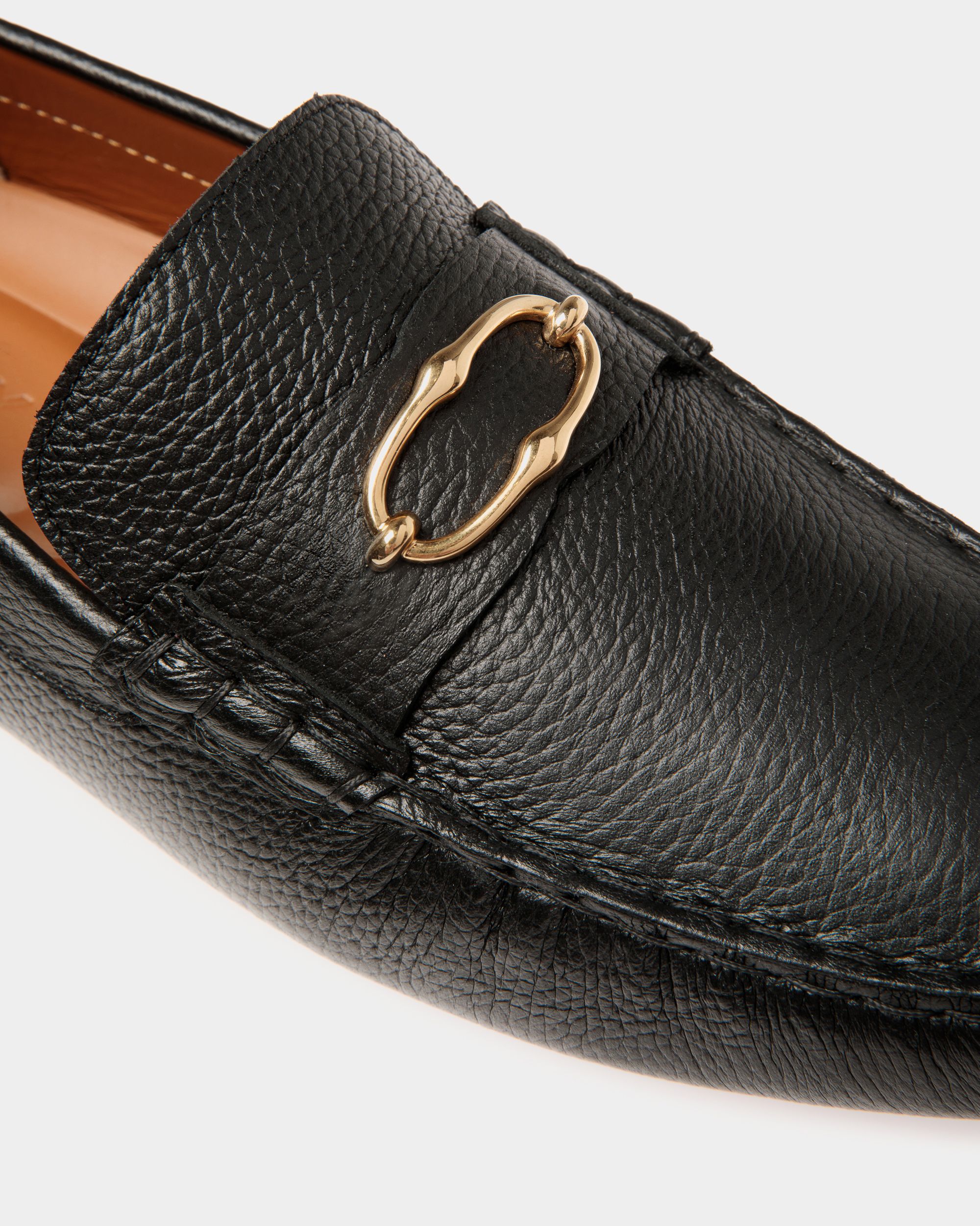 Zapato Driver Pilot De Piel Granulada Negra - Hombre - Bally - 04