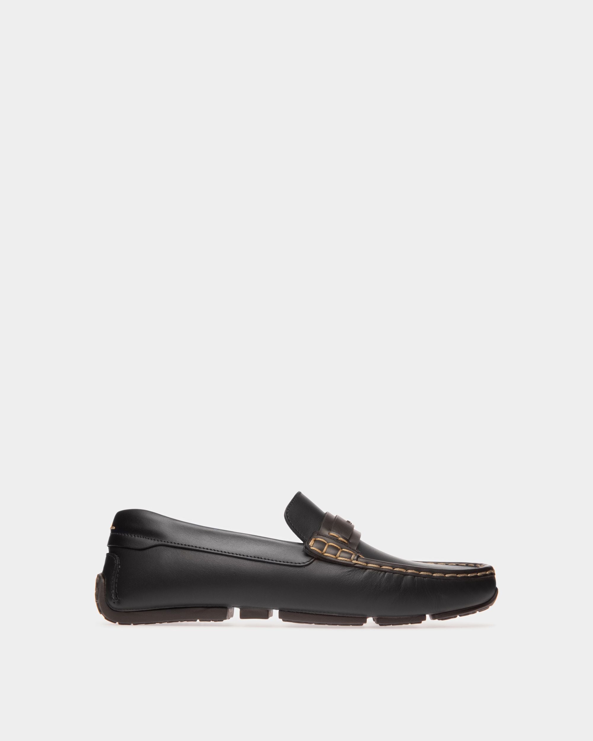 Prince Mocasines En Piel De Color Negro - Hombre - Bally - 01