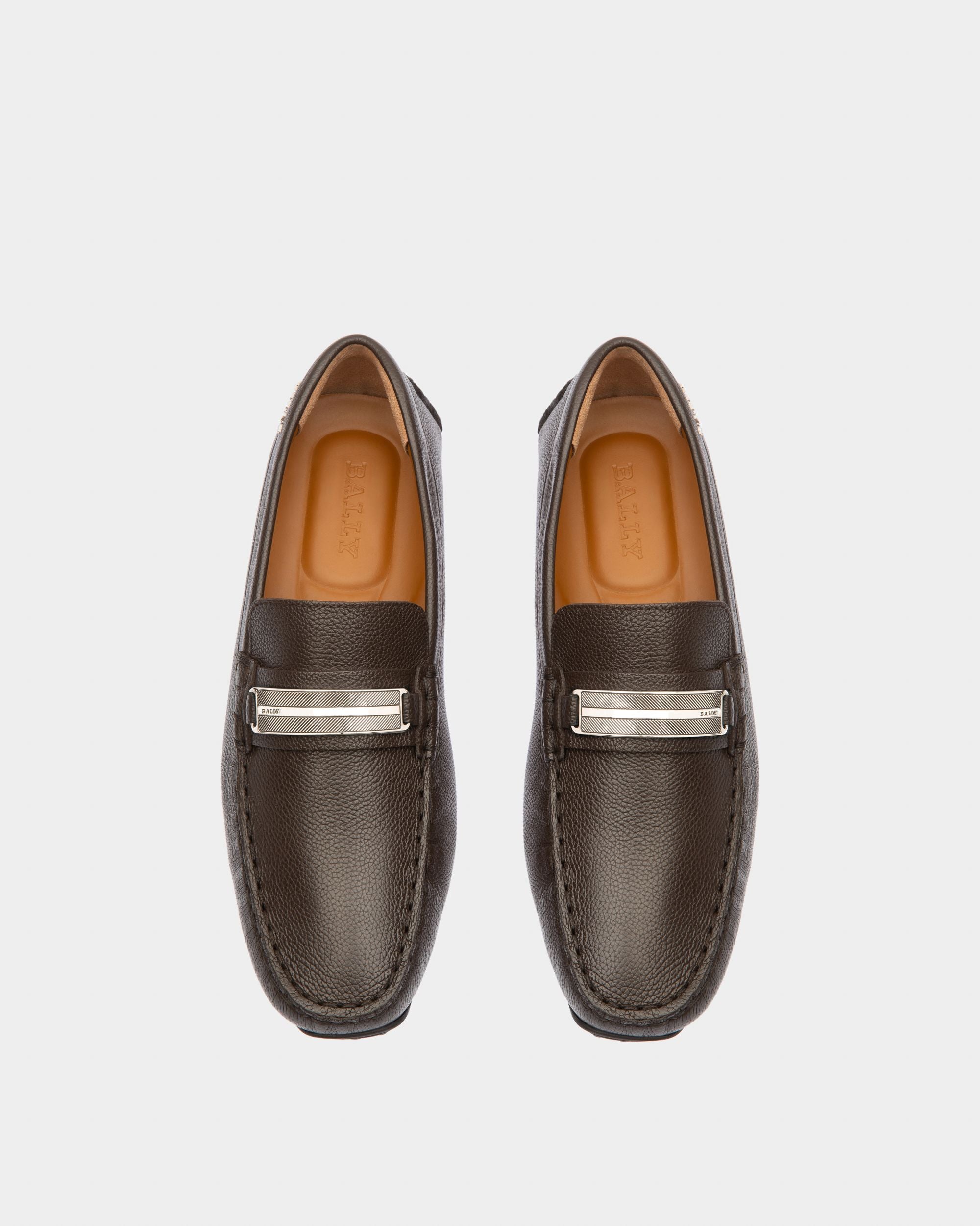 Pilot Drivers In Brown Leather - Men's - Bally - 03