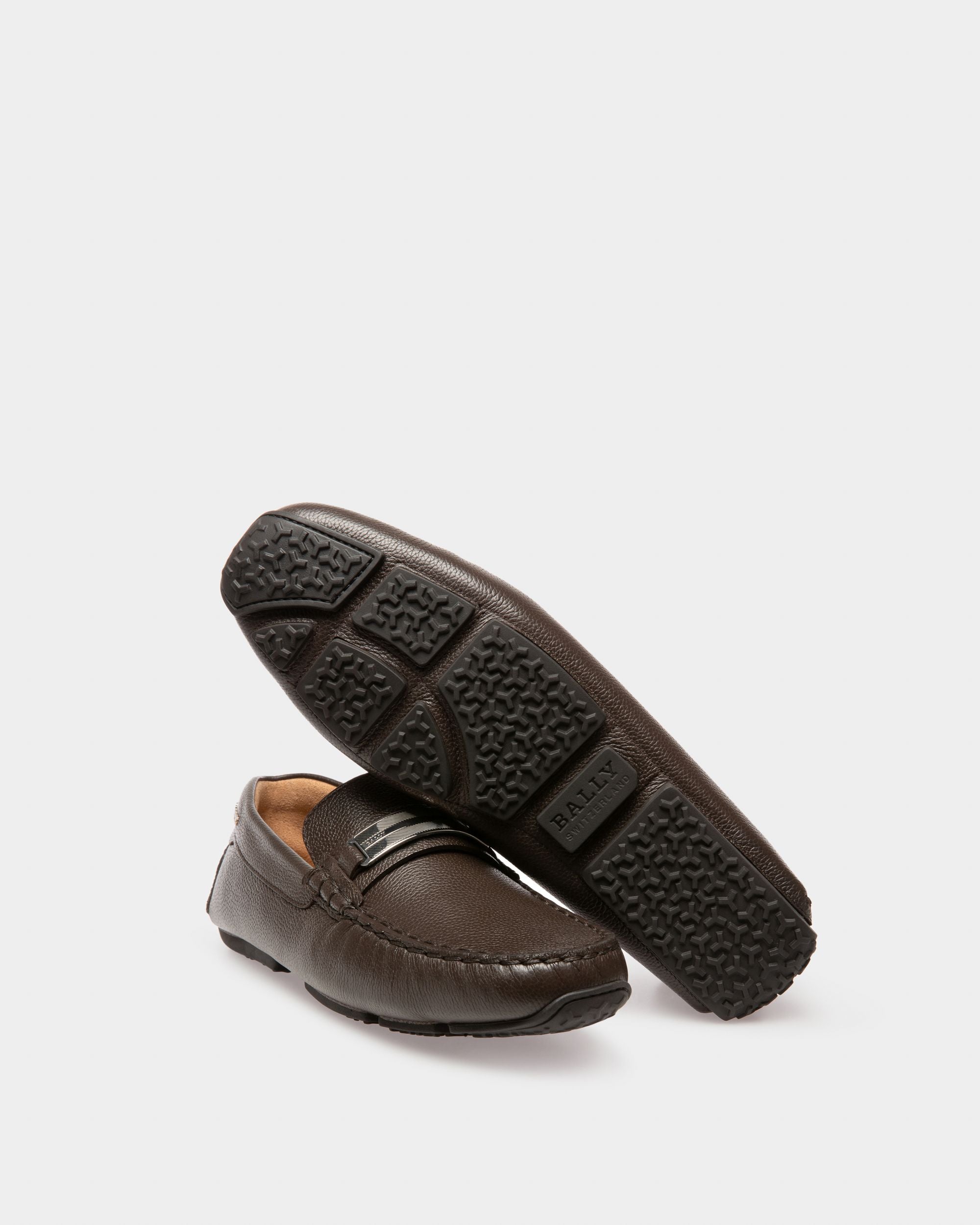 Pilot Drivers In Brown Leather - Men's - Bally - 05
